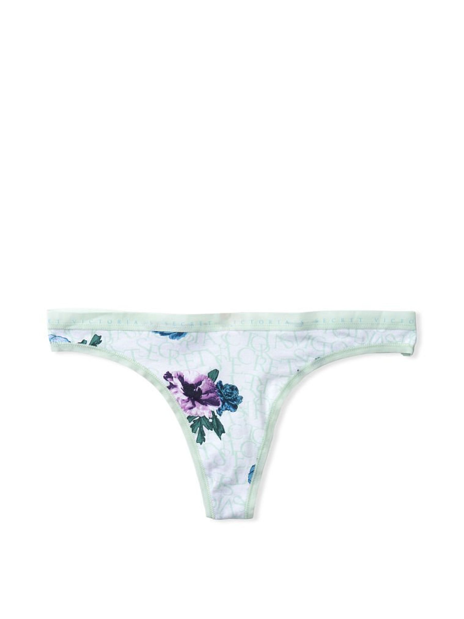 Jade Mist Alphabet Floral Thong Panty - Image 3 of 3