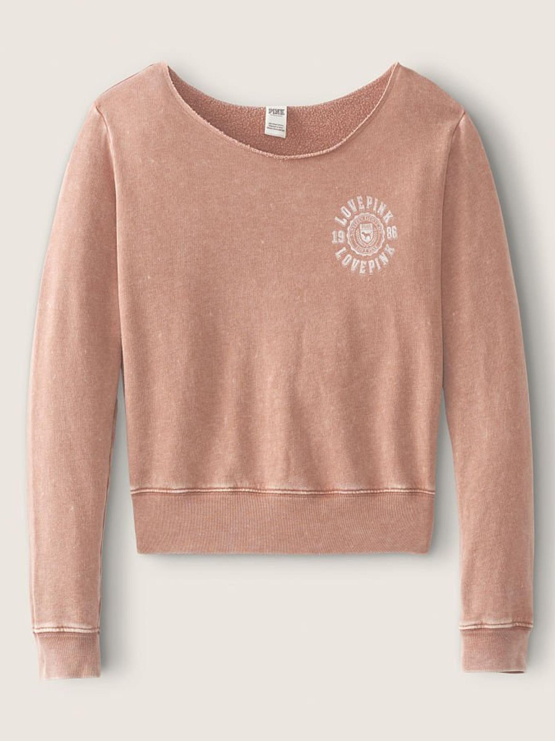 Stucco Beige Everyday Lounge Off The Shoulder Sweatshirt - Image 4 of 4