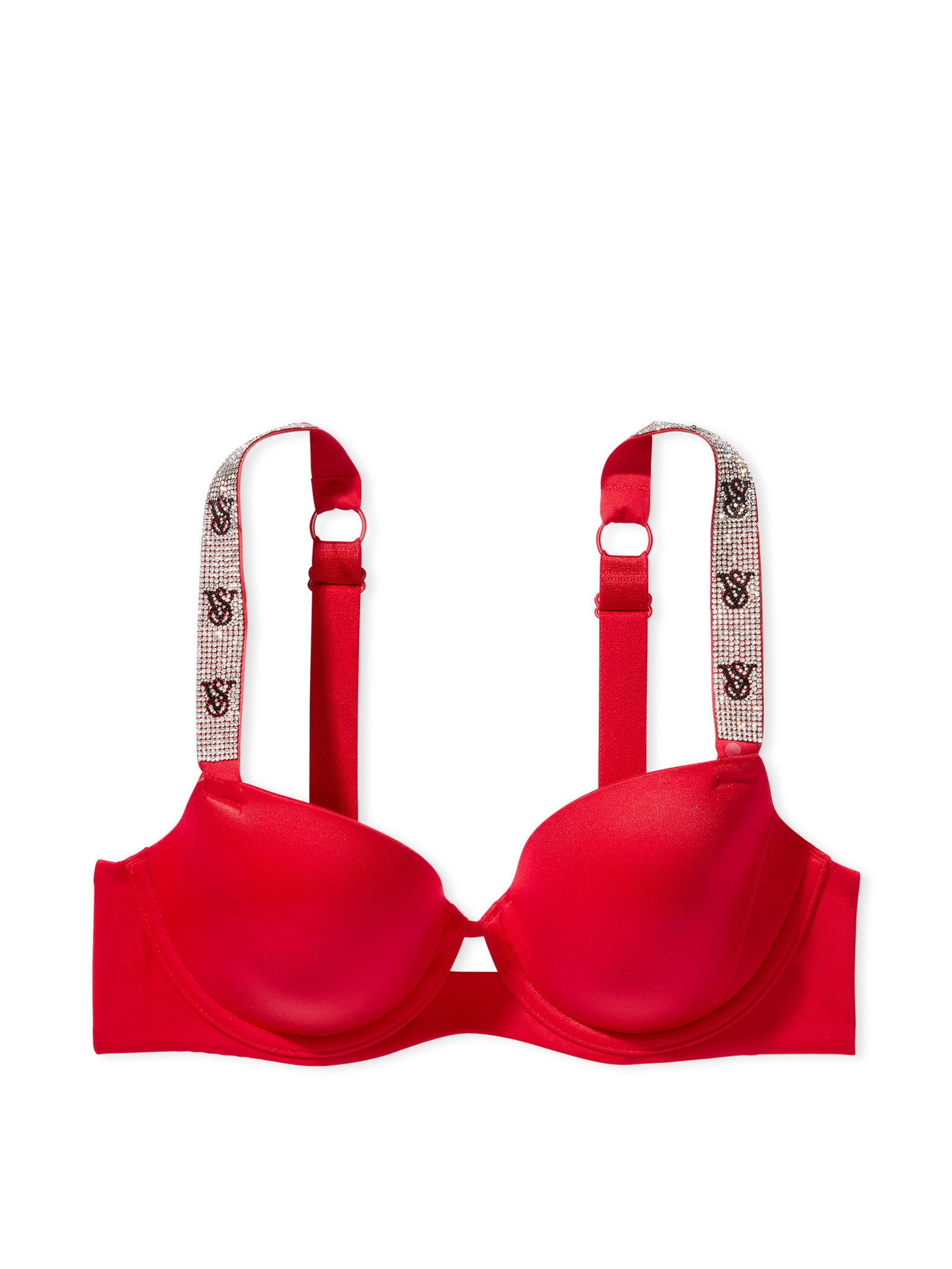 Lipstick Red Monogram Shine Strap Demi Bra - Image 3 of 3