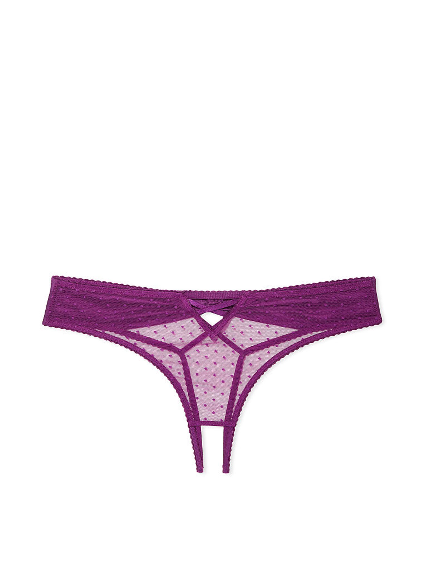 Grape Soda Purple Thong Knickers - Image 3 of 4