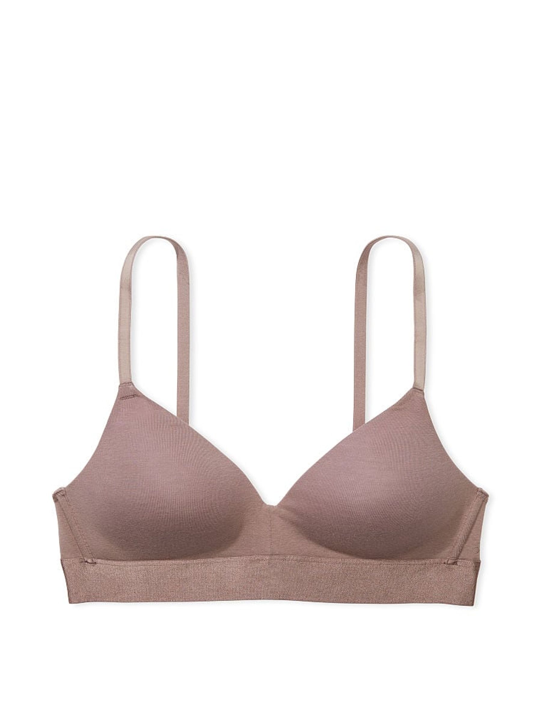 Iced Coffee Brown Non Wired Lightly Lined Cotton Bra - Image 3 of 3