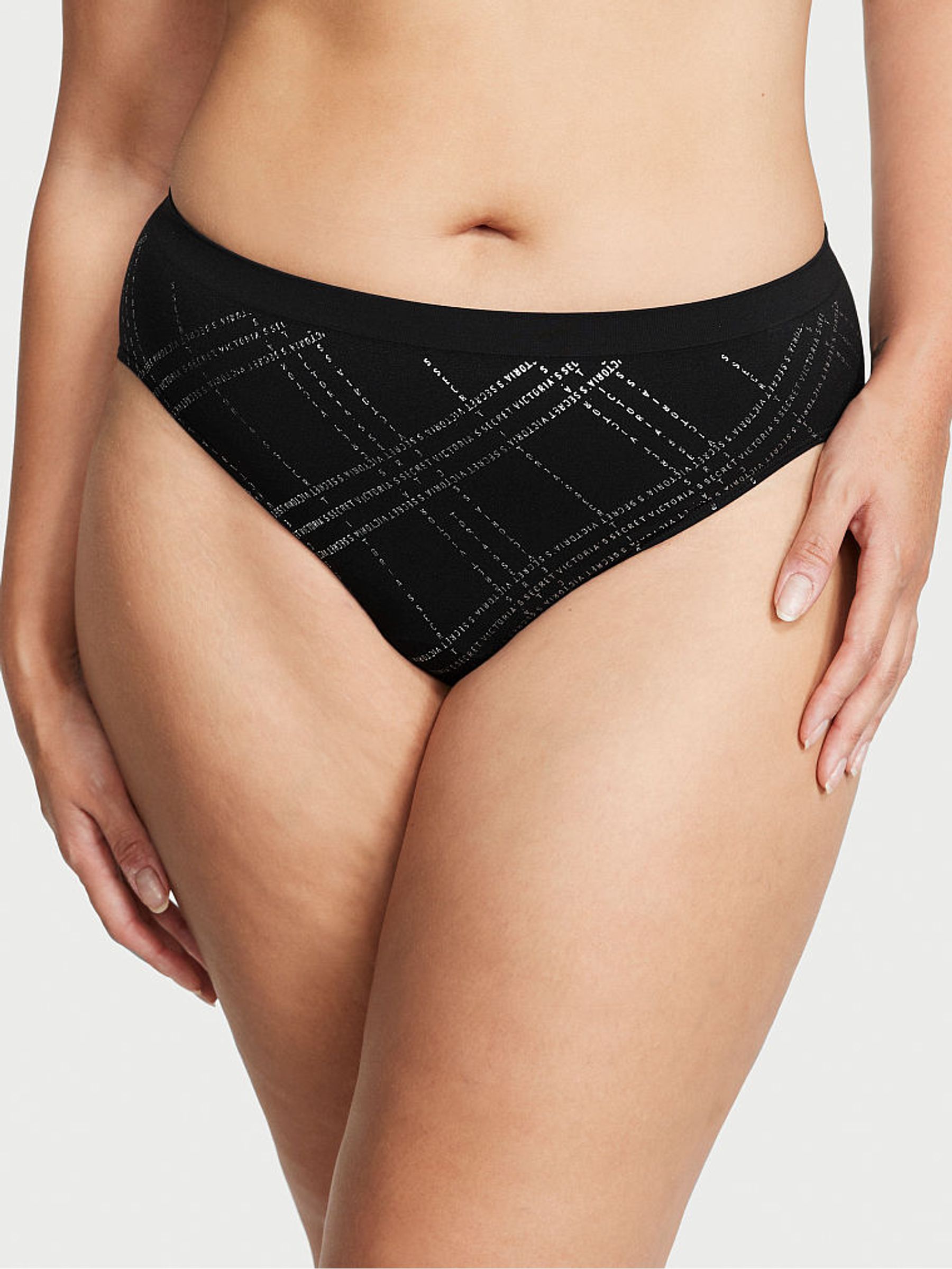 Black Logo Tartan Smooth High Leg Knickers - Image 1 of 1
