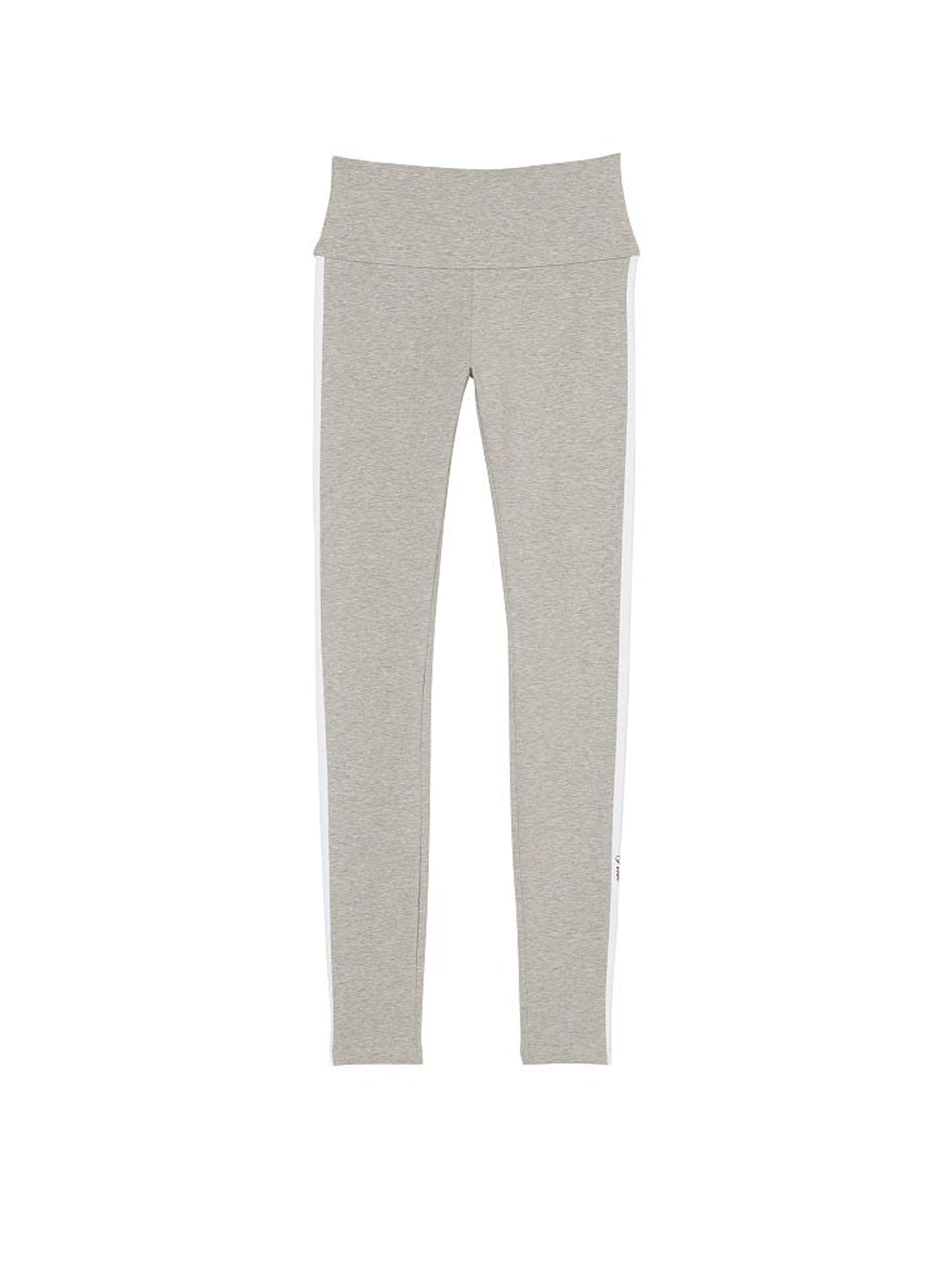 Heather Charcoal Grey Cotton Side Stripe Legging - Image 4 of 4