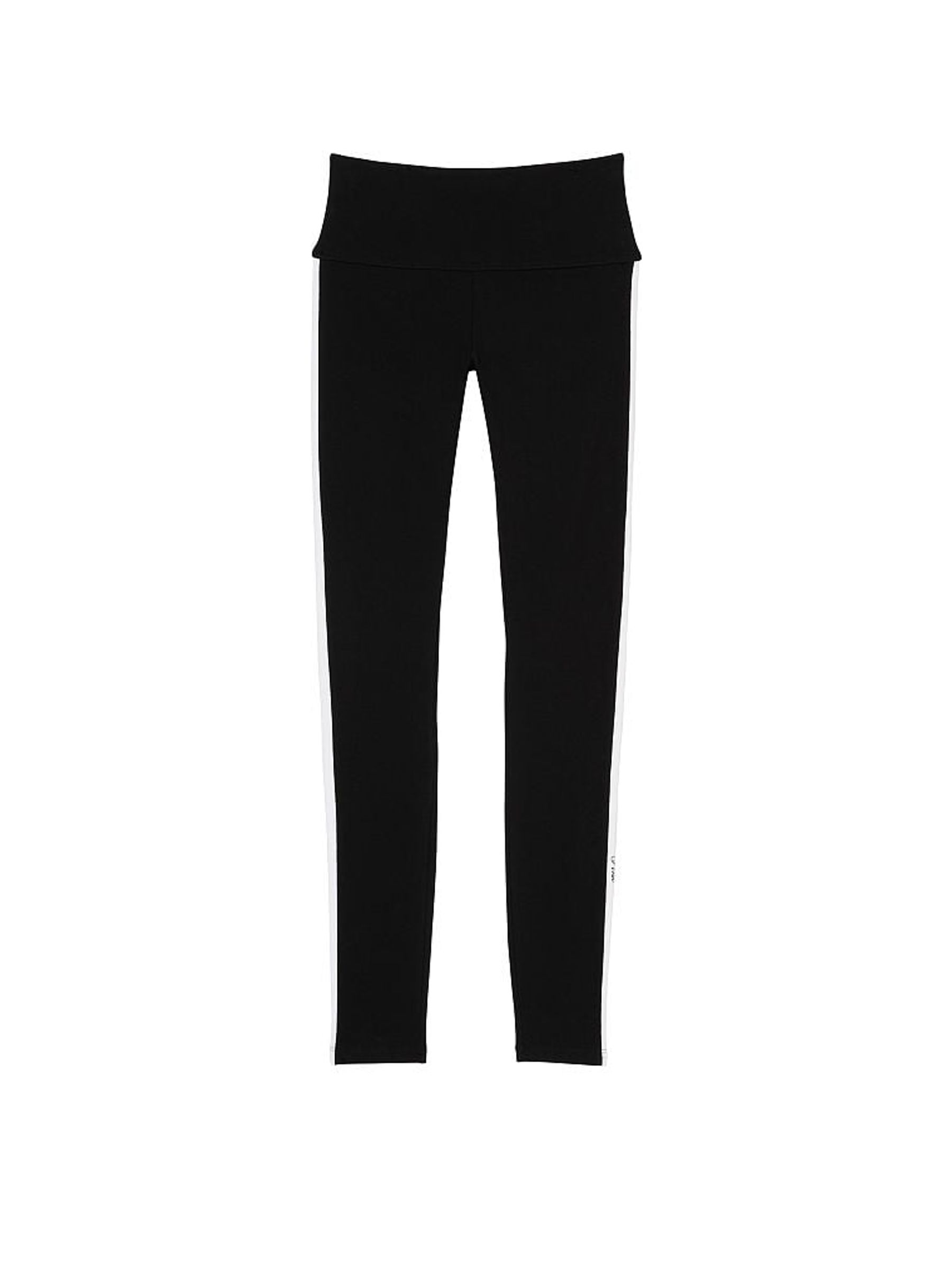 Pure Black Cotton Side Stripe Legging - Image 4 of 4