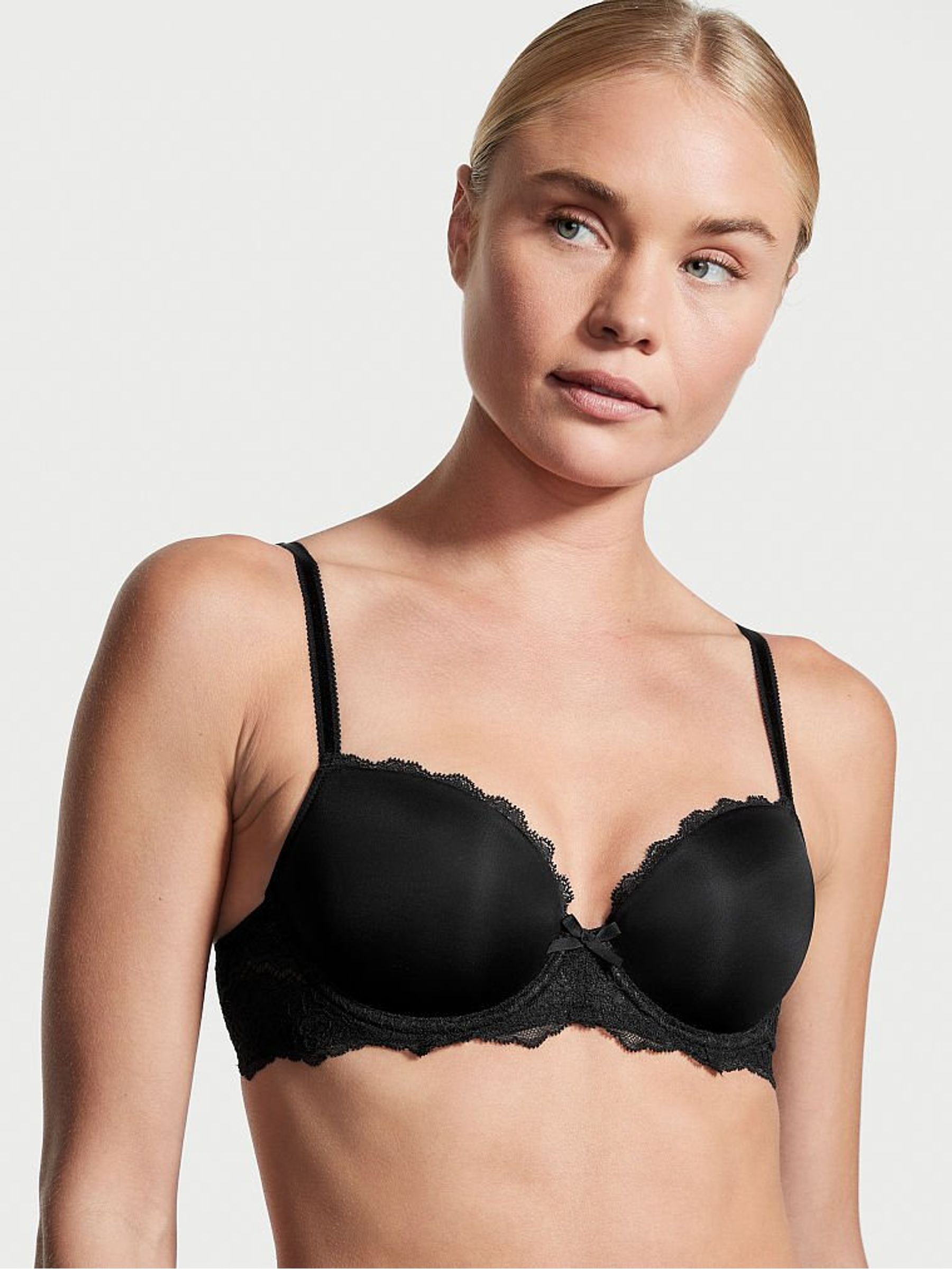 Black Lace Wing Lightly Lined Demi Bra - Image 1 of 2