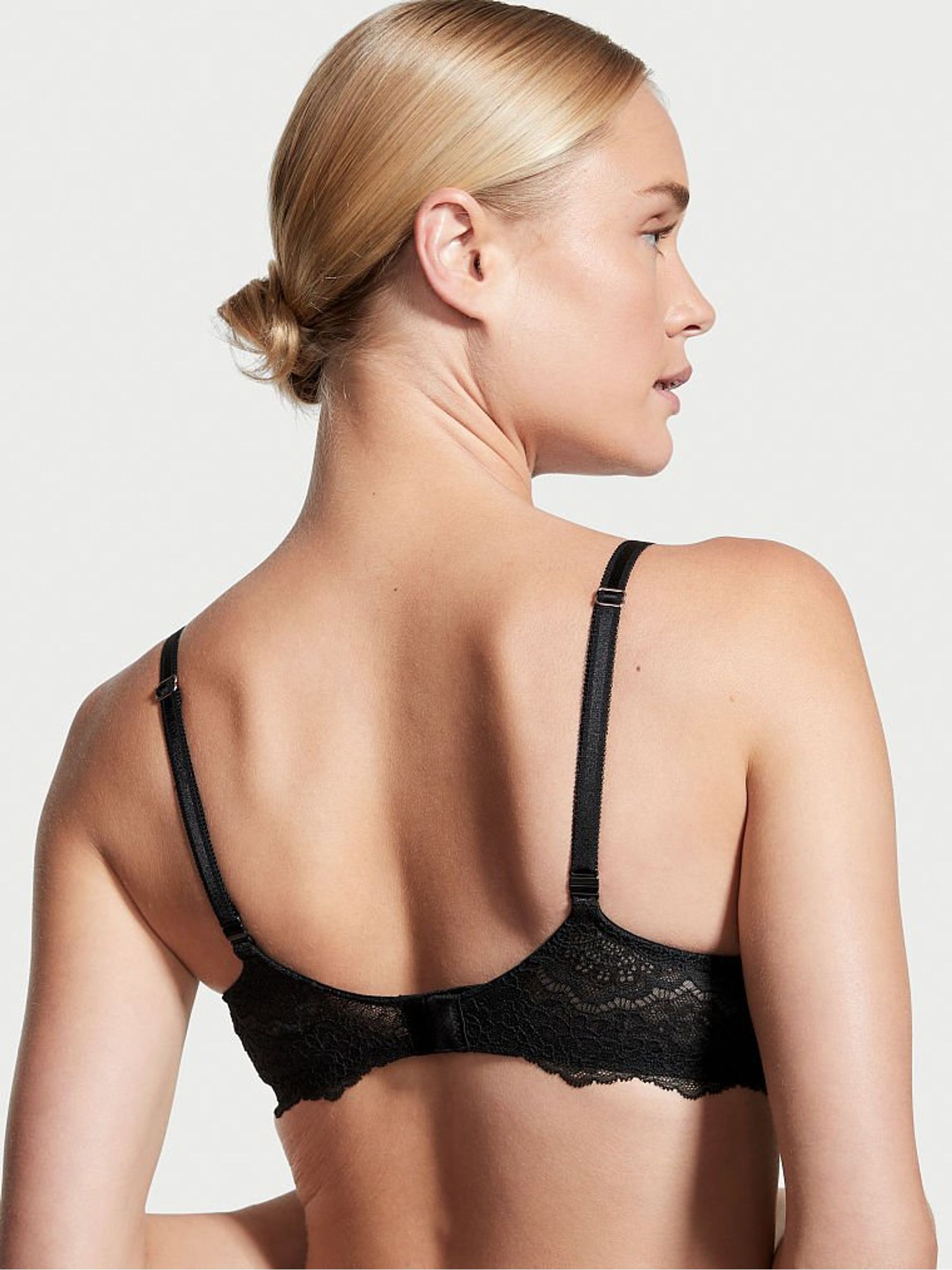 Black Lace Wing Lightly Lined Demi Bra - Image 2 of 2