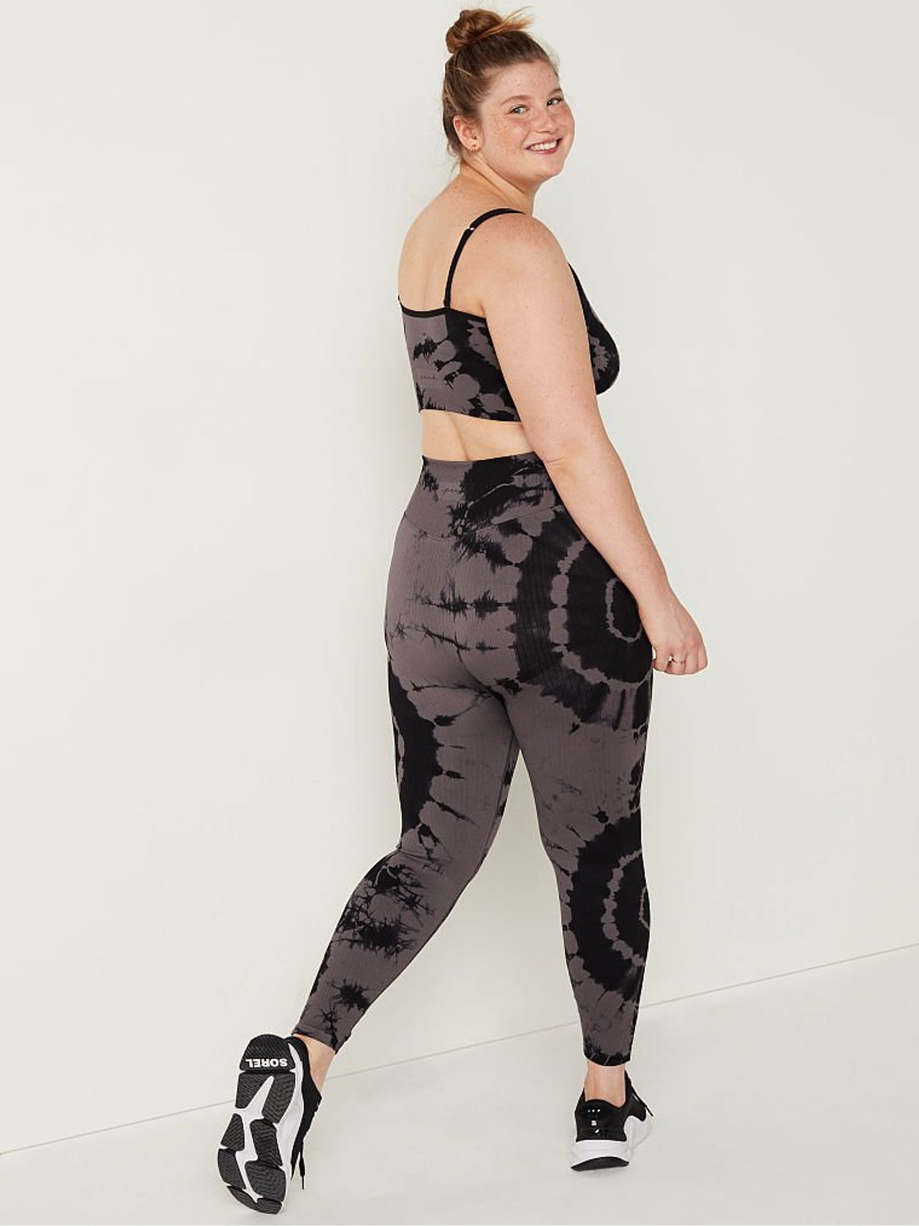 Grey Tie Dye Seamless High Waist Workout Legging - Image 2 of 4