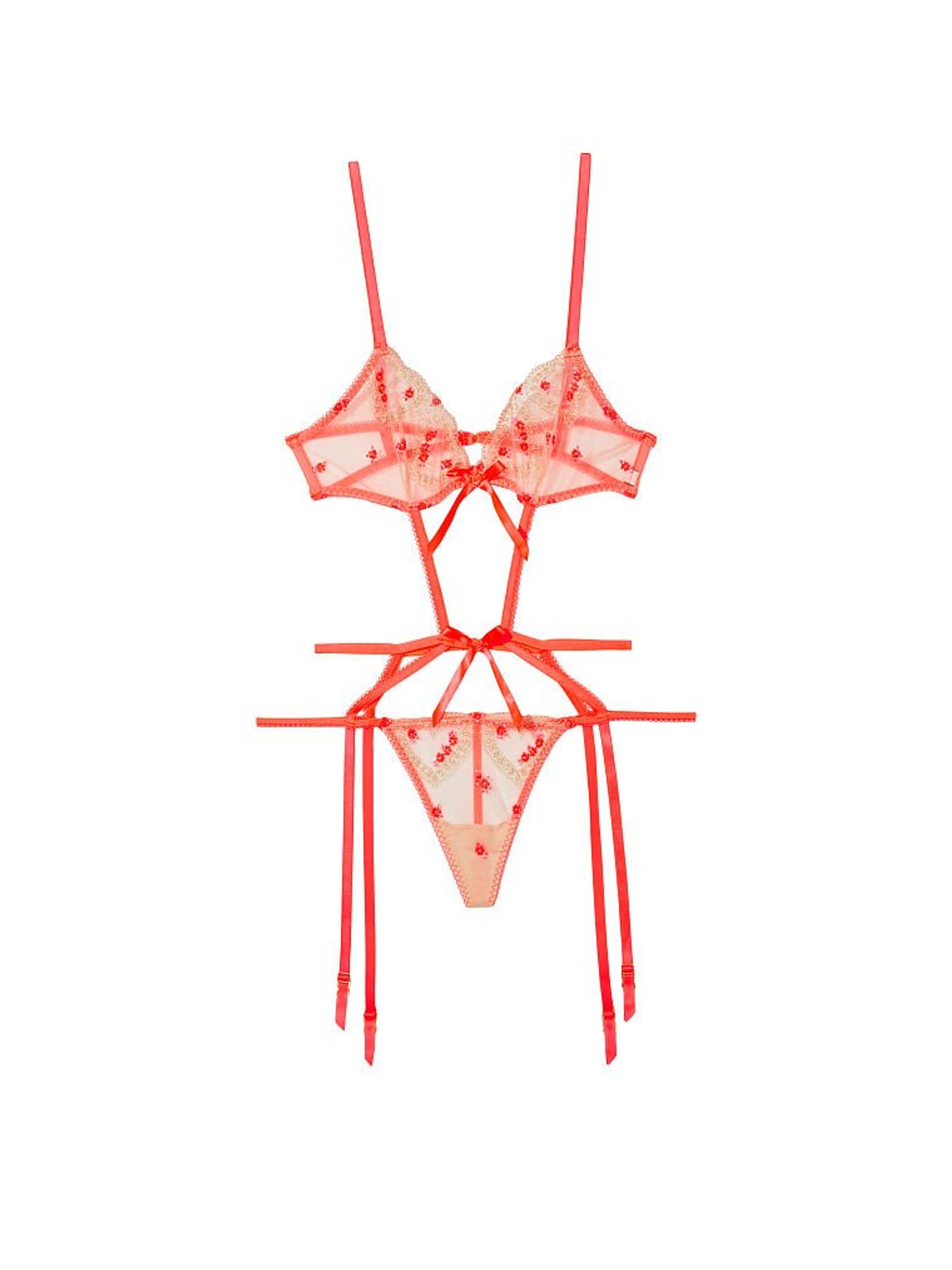 Heart Pink Strappy Bodysuit - Image 3 of 3