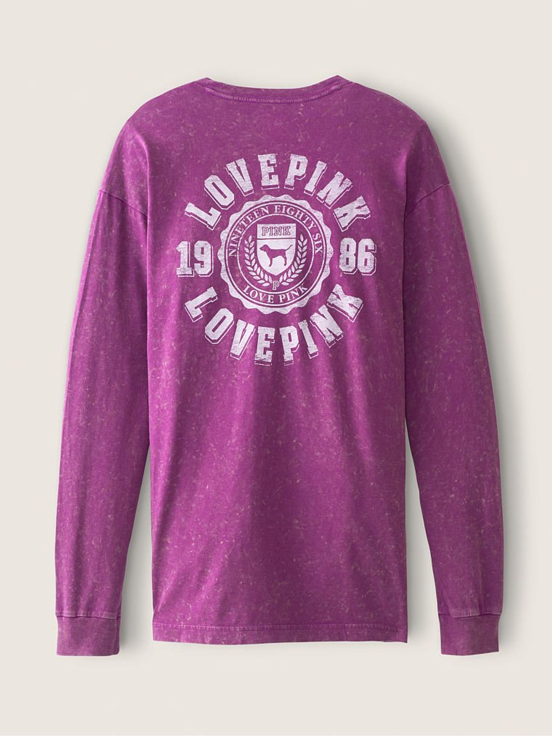 Virtual Violet Seal Logo Unisex Long Sleeve Campus T-Shirt - Image 5 of 5 Virtual Violet Seal Logo Unisex Long Sleeve Campus T-Shirt - Image 5 of 5