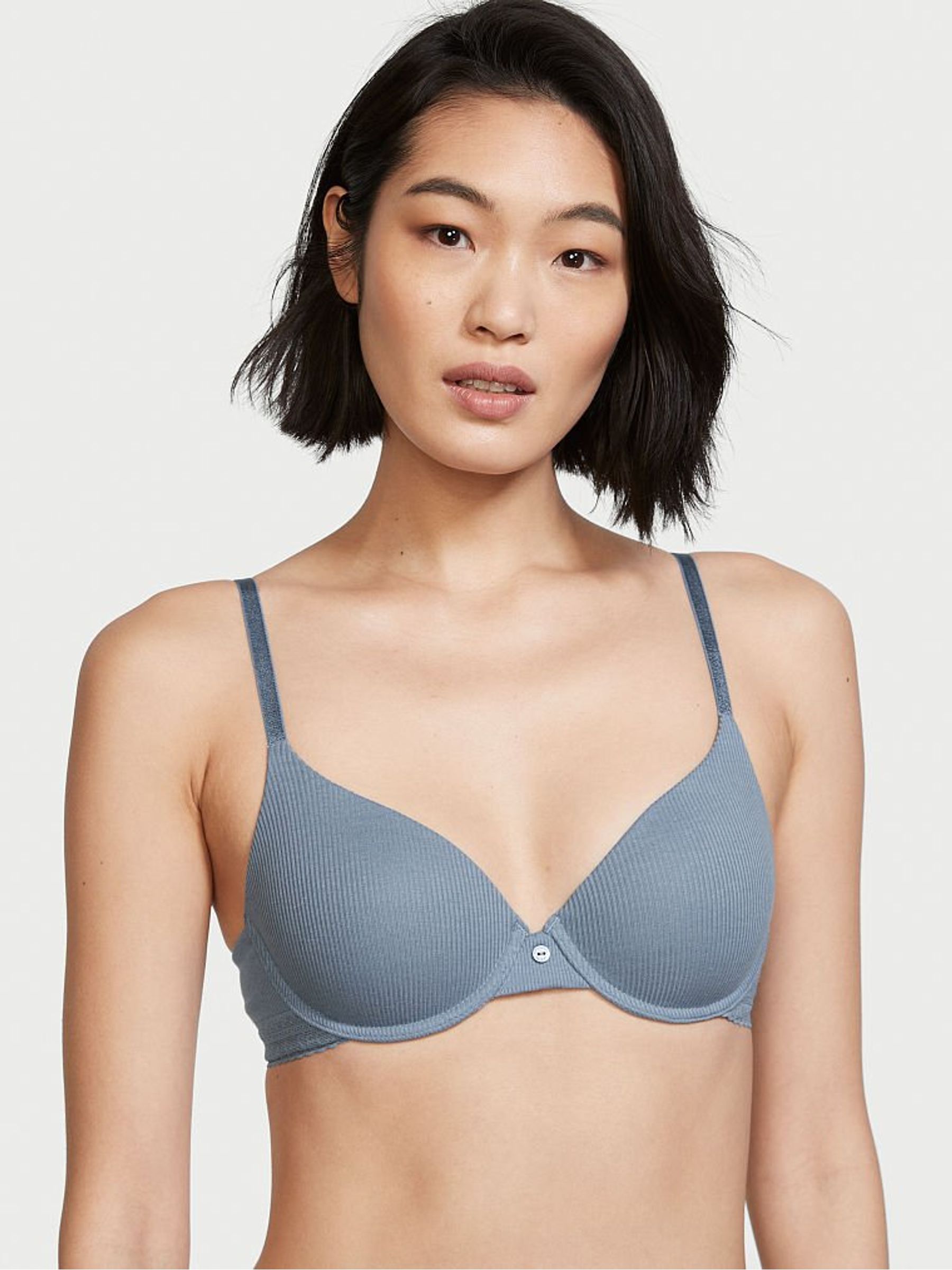 Faded Denim Blue Smooth Lightly Lined T-Shirt Bra - Image 1 of 3