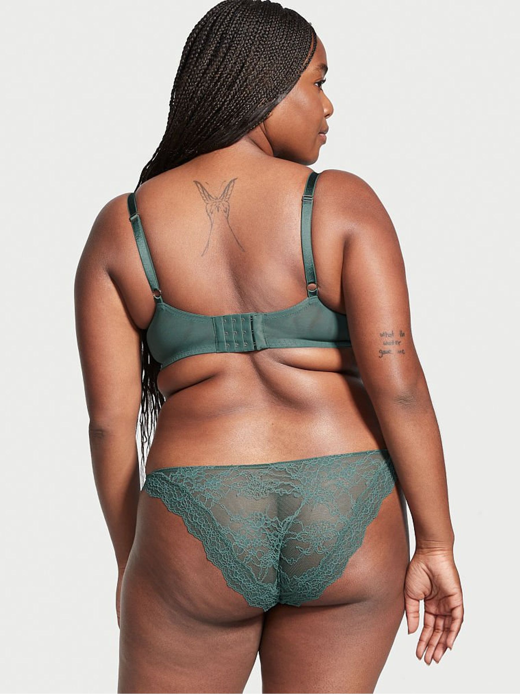 Midnight Jade Blue Lace Lightly Lined Demi Bra - Image 2 of 2