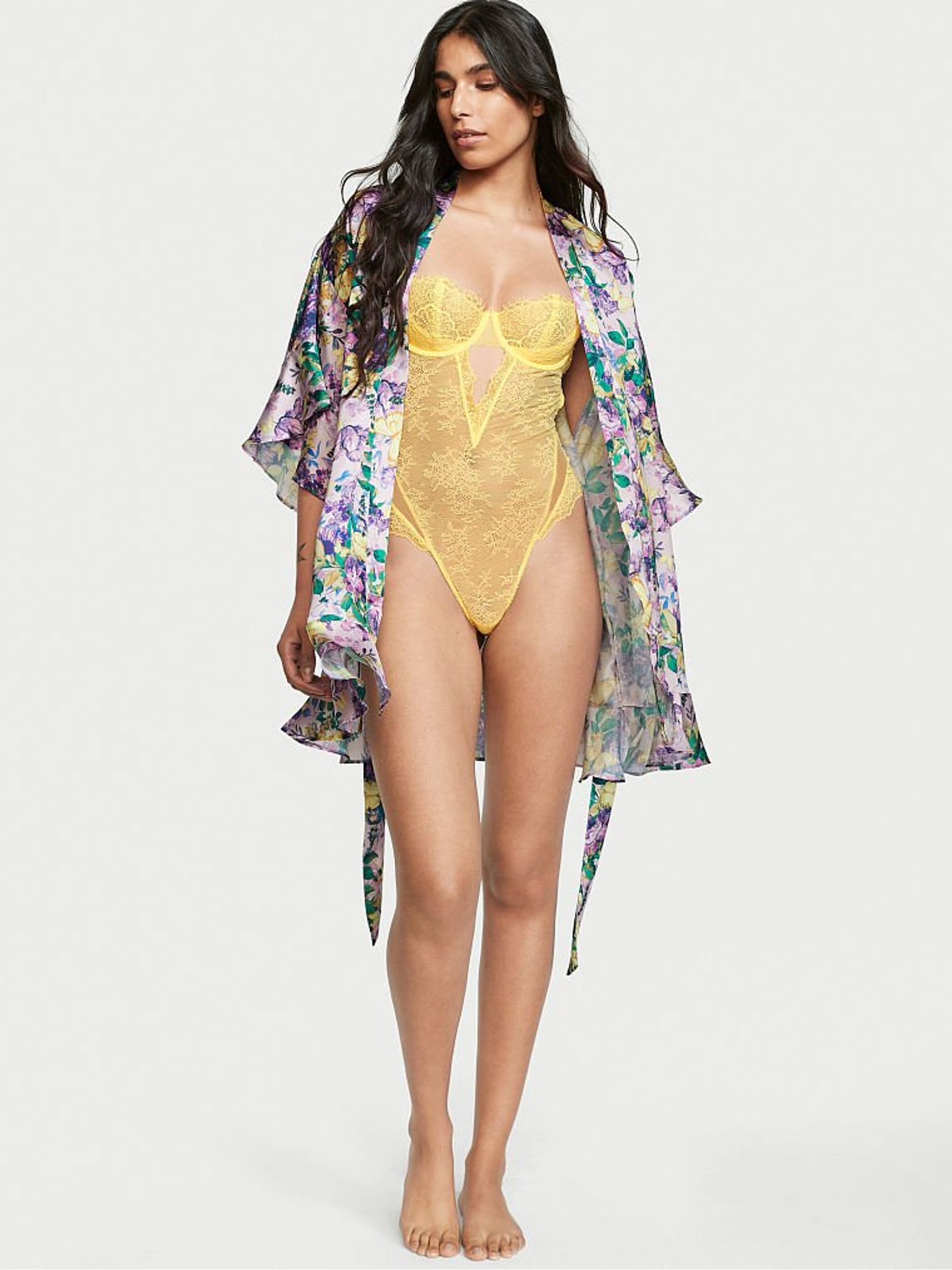 Lemon Yellow Wicked Unlined Balcony Bodysuit - Image 3 of 4