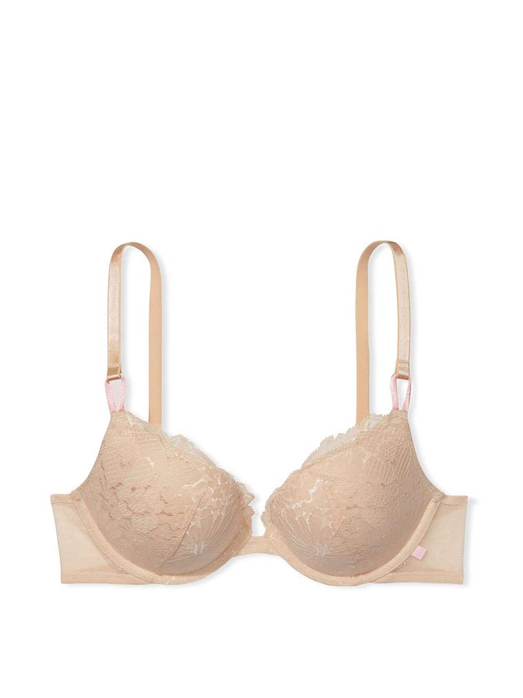 Champagne Nude Lace Push Up T-Shirt Bra - Image 4 of 4