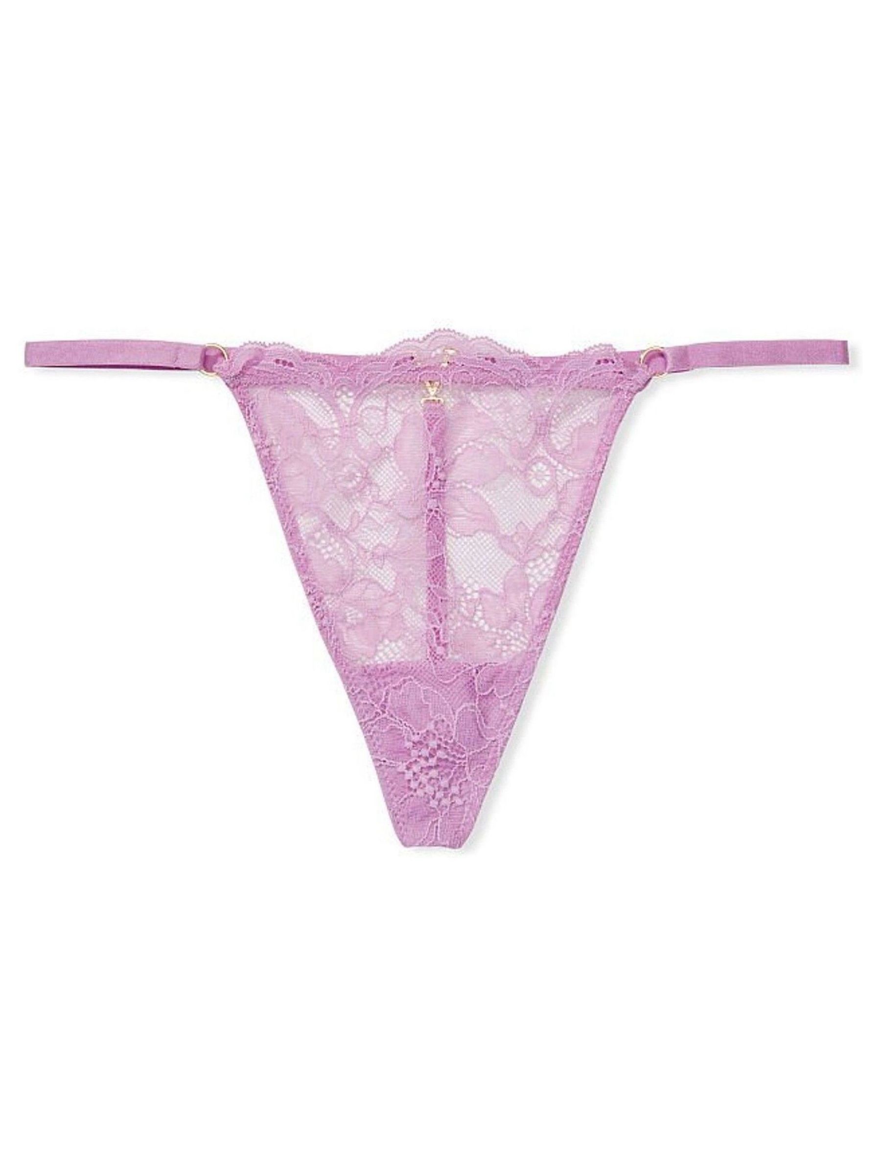 Light Lilac Purple Lace G String Panty - Image 3 of 3
