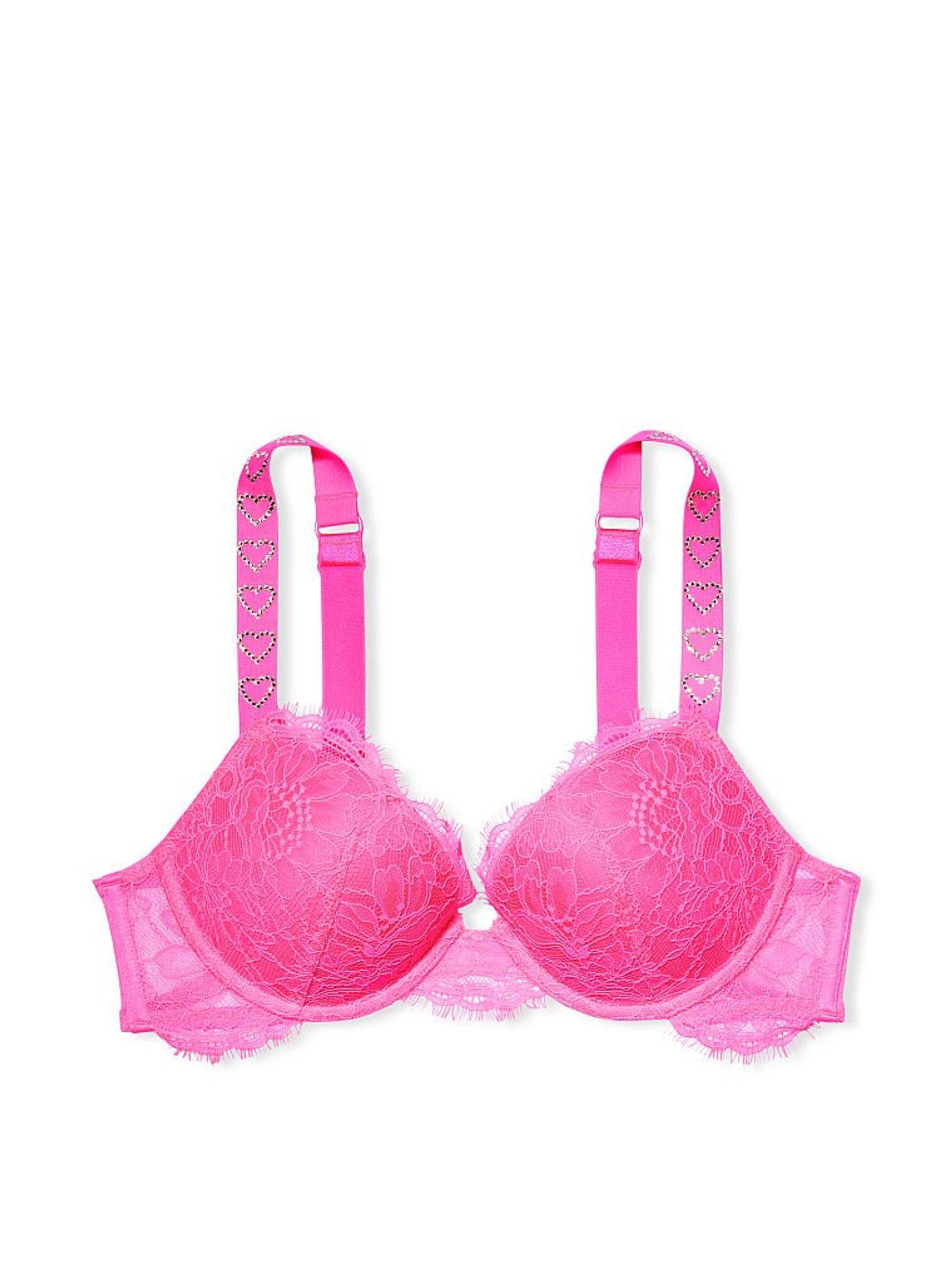 Post It Pink Lace Shine Strap PushUp Bra - Image 3 of 4