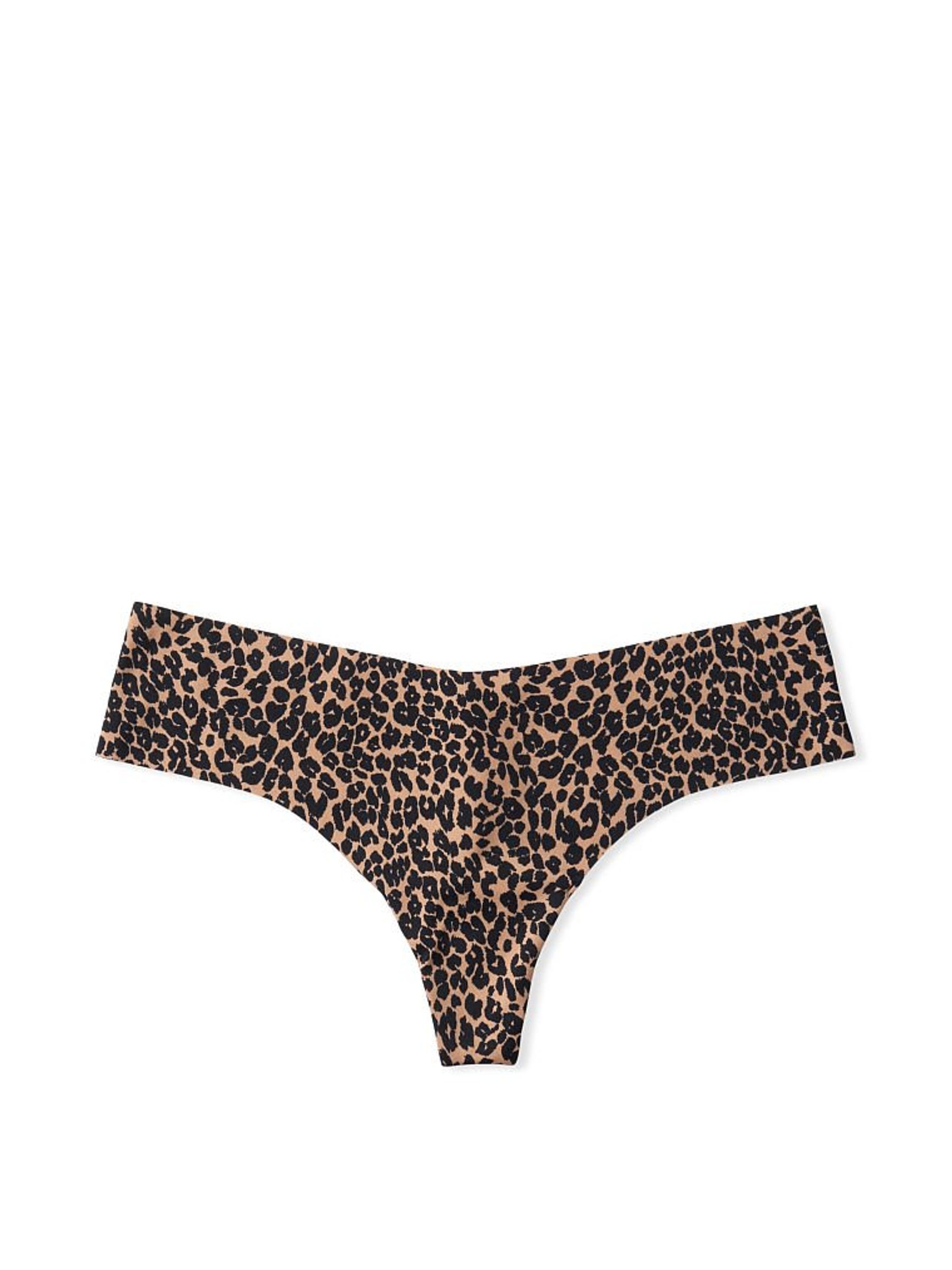 Sweet Praline Brown Leopard Smooth No Show Thong Knickers - Image 3 of 3