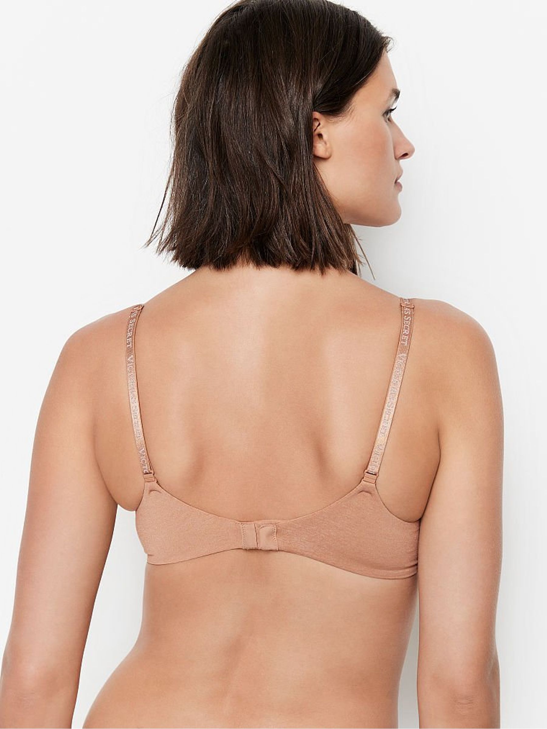 Sweet Praline Nude Smooth Logo Strap Lightly Lined T-Shirt Bra - Image 2 of 3