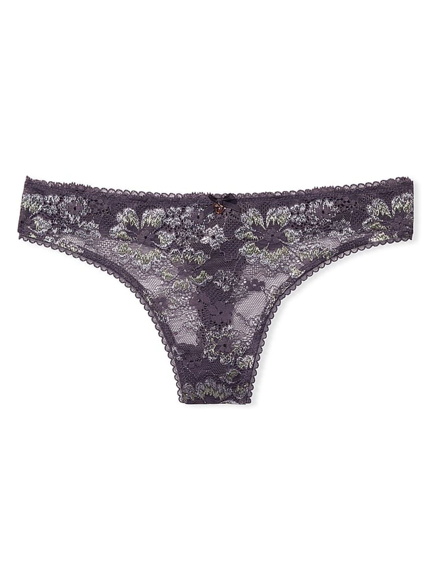 Tornado Grey Lace Thong Panty - Image 4 of 4 Tornado Grey Lace Thong Panty - Image 4 of 4
