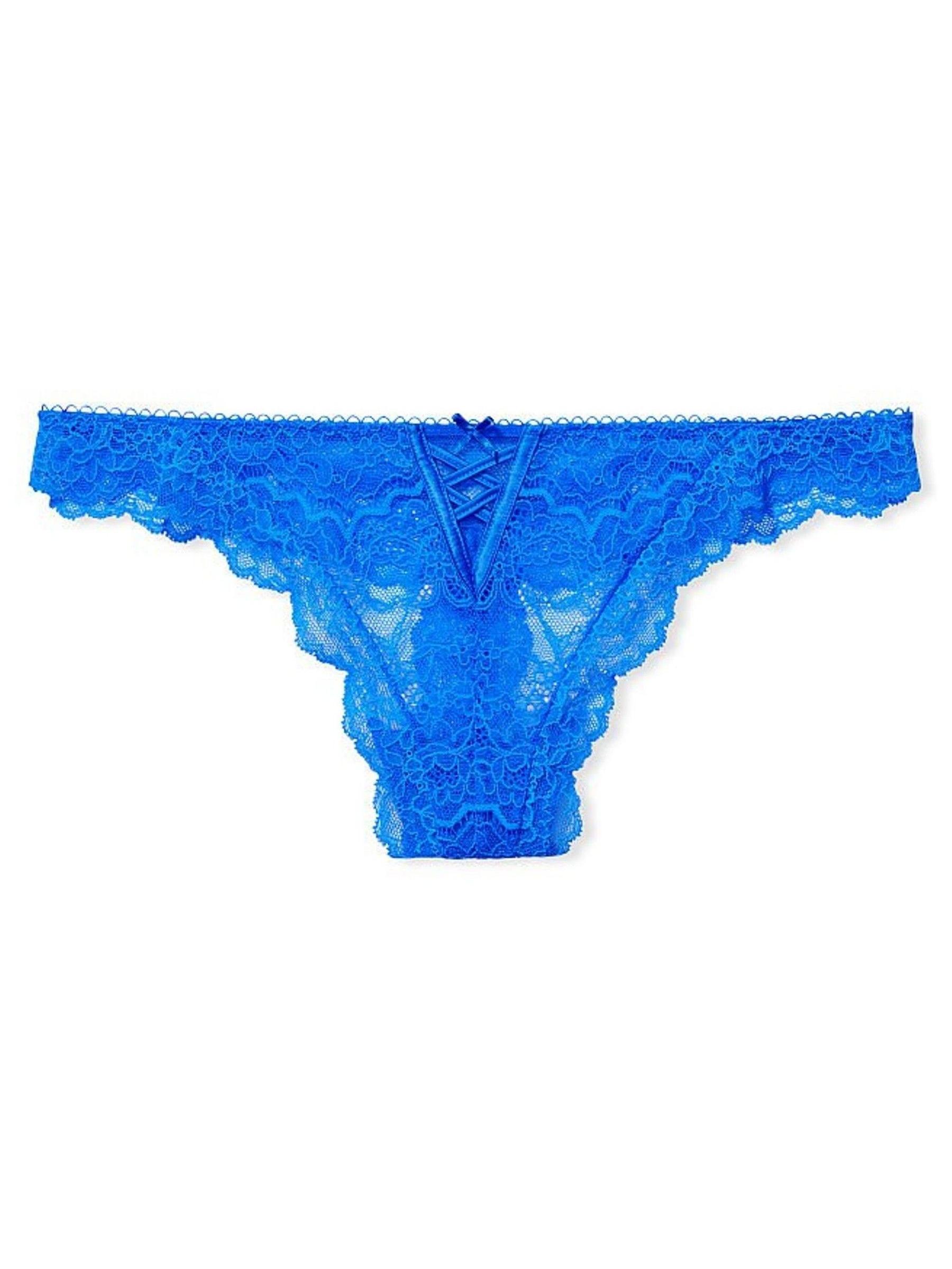 Blue Lace Up Thong Panty - Image 3 of 3