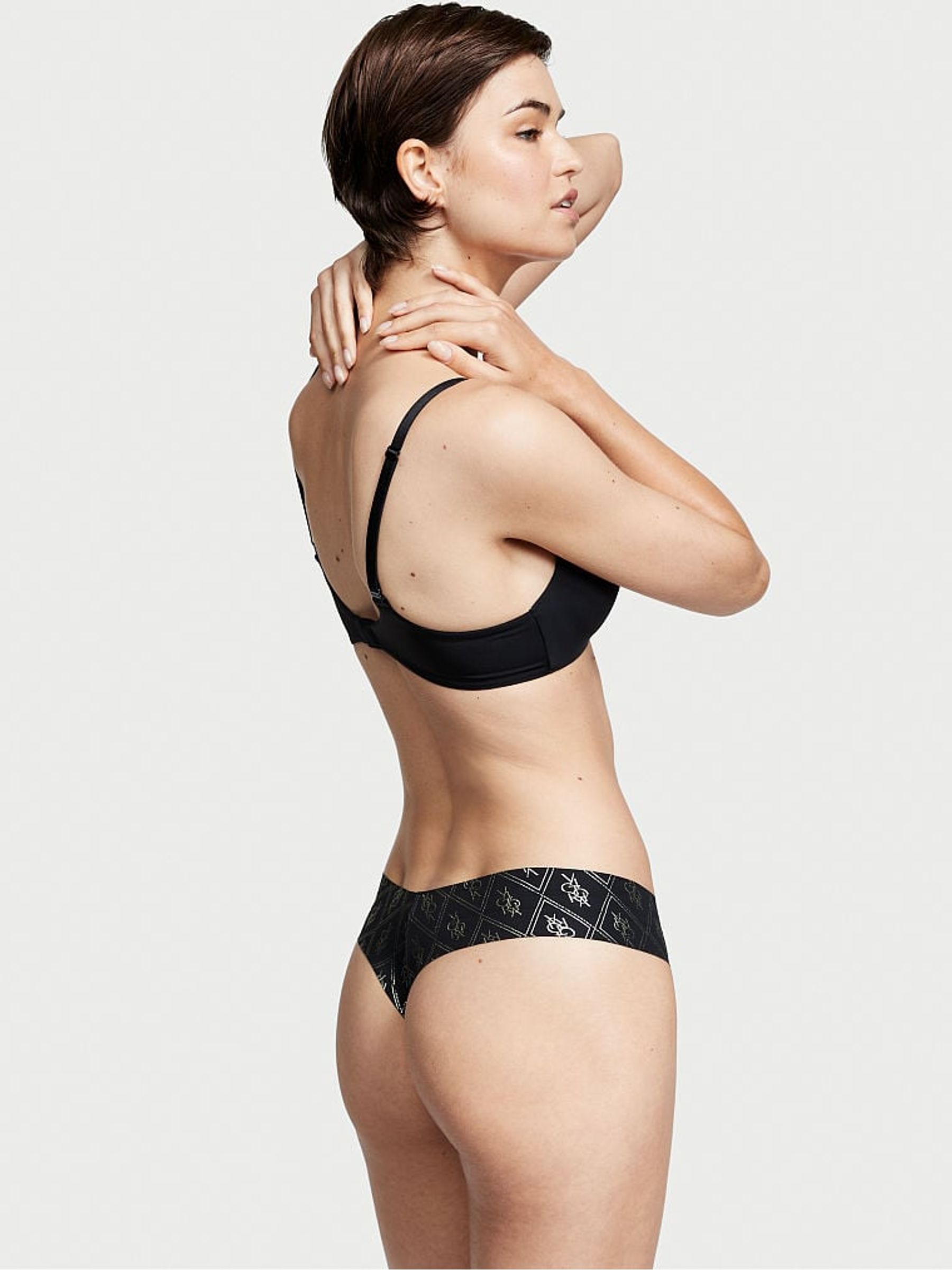 Noir Navy Blue Cotton Thong Knickers - Image 2 of 3