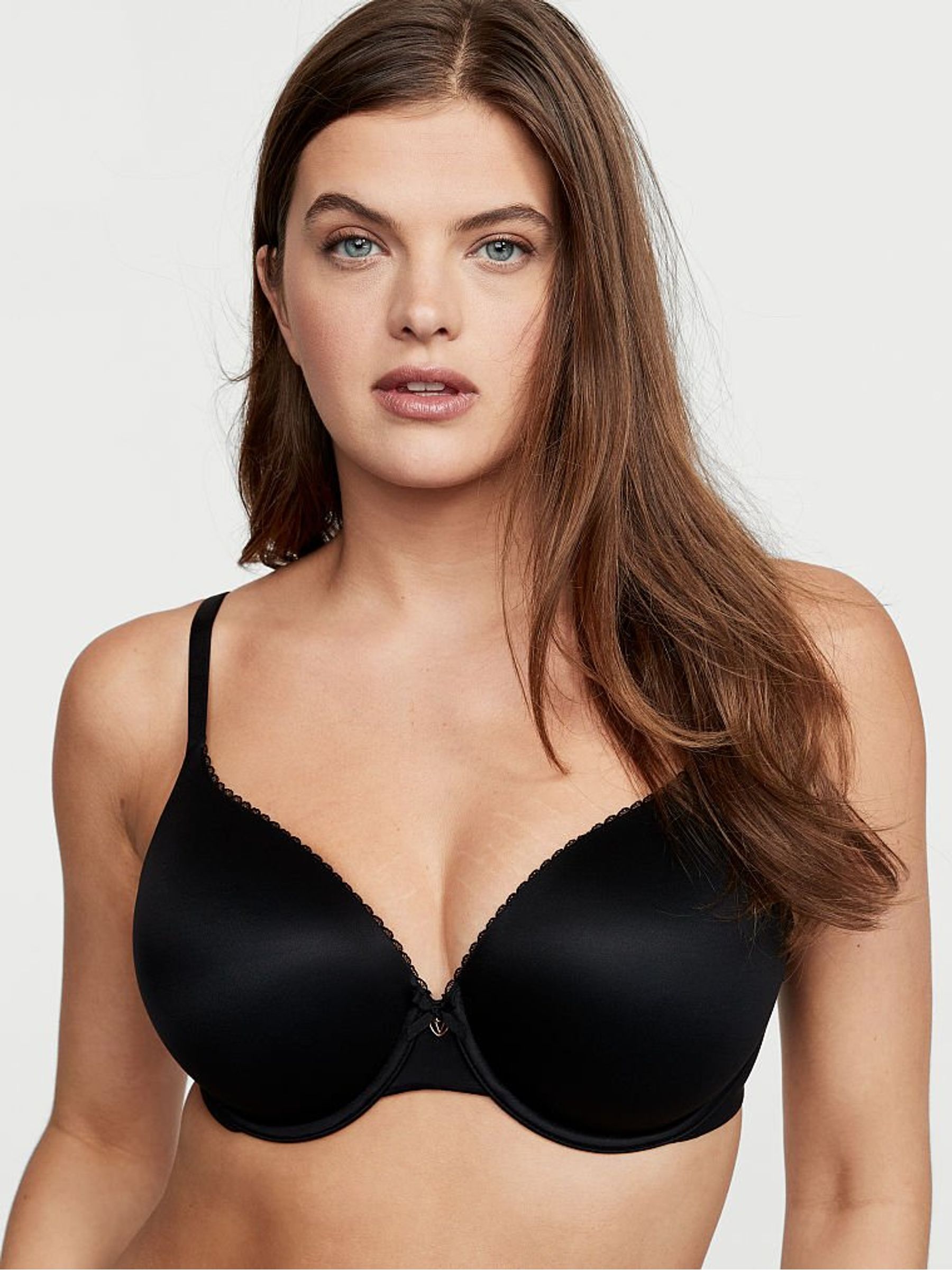 Black Smooth Lightly Lined Full Cup Bra - Image 1 of 3