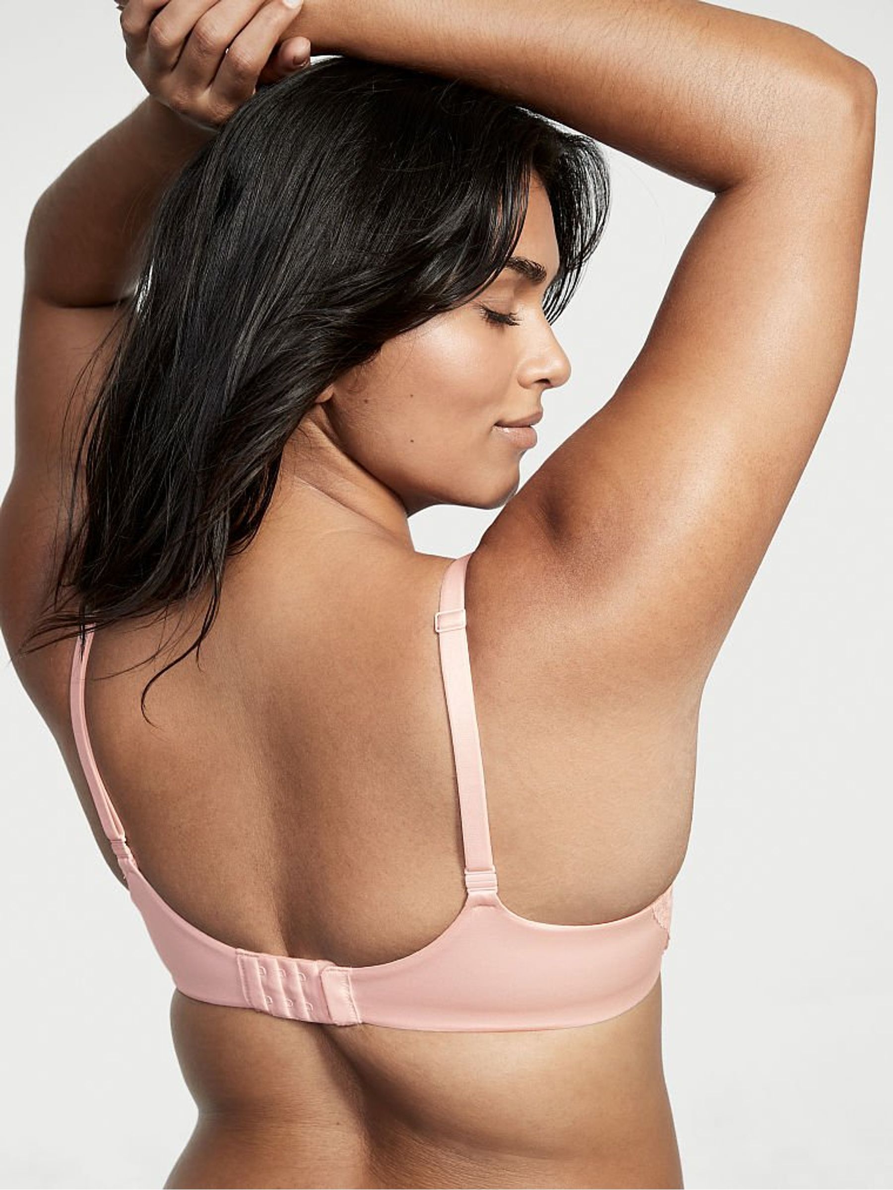 Purest Pink Lace Trim Lightly Lined Full Cup Bra - Image 2 of 3