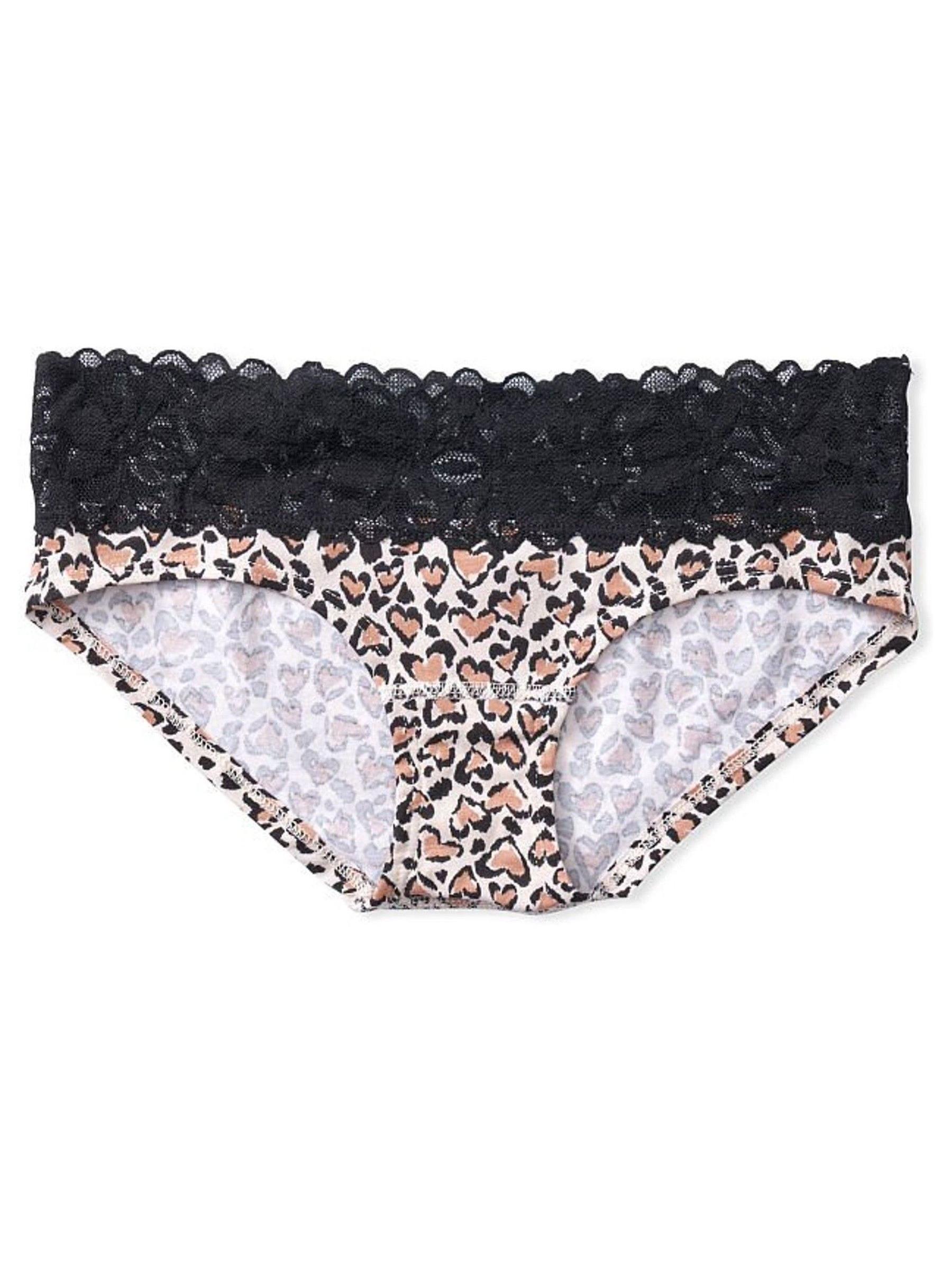 Pink Fizz Heart Leopard Lace Waist Hipster Knickers - Image 3 of 3