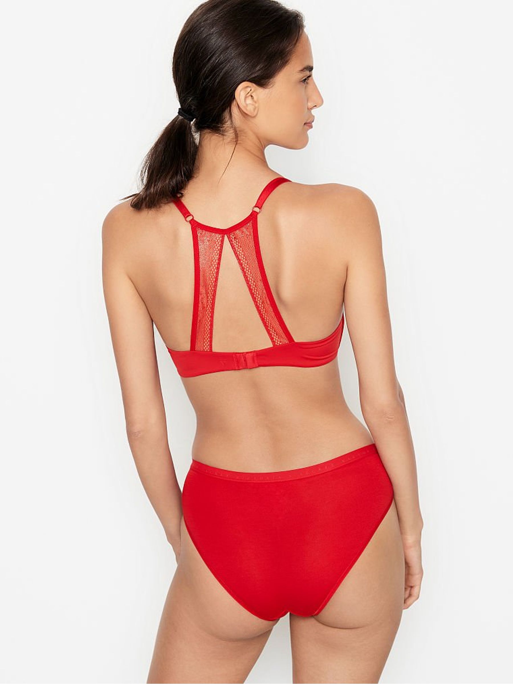 Lipstick Red Stretch Cotton Hipster Knickers - Image 2 of 2