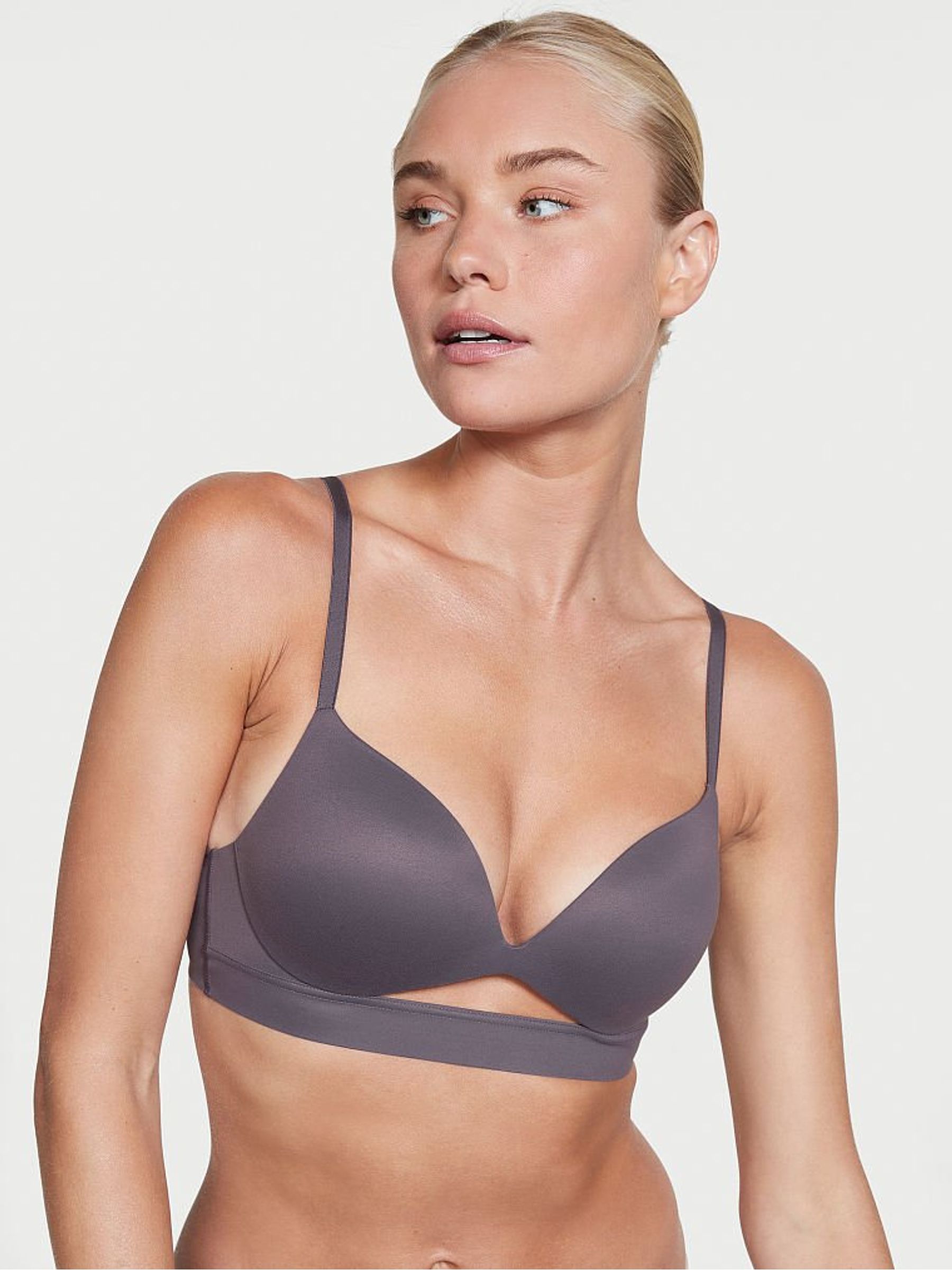 Tornado Grey Smooth Non Wired Push Up Bra - Image 1 of 2