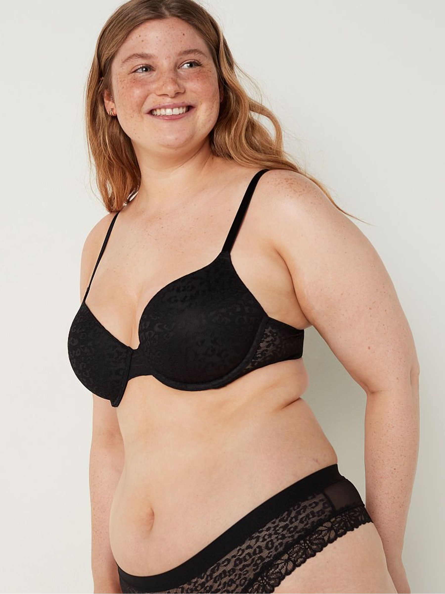 Pure Black Lace Lightly Lined T-Shirt Bra - Image 1 of 3