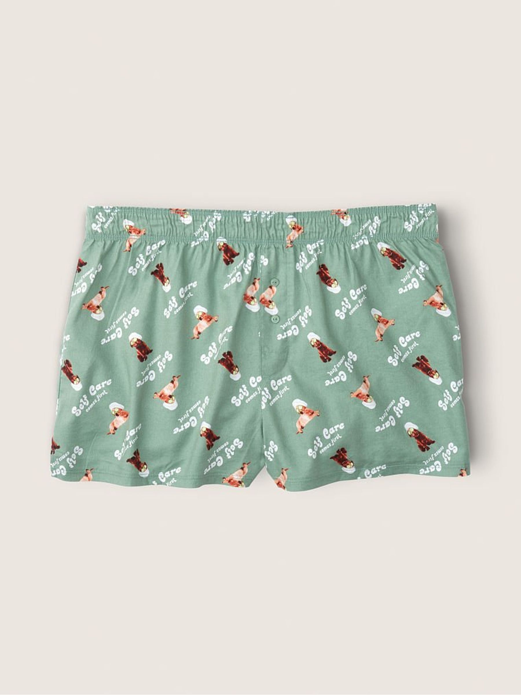 Seasalt Green Flannel Pyjama Short - Image 4 of 4