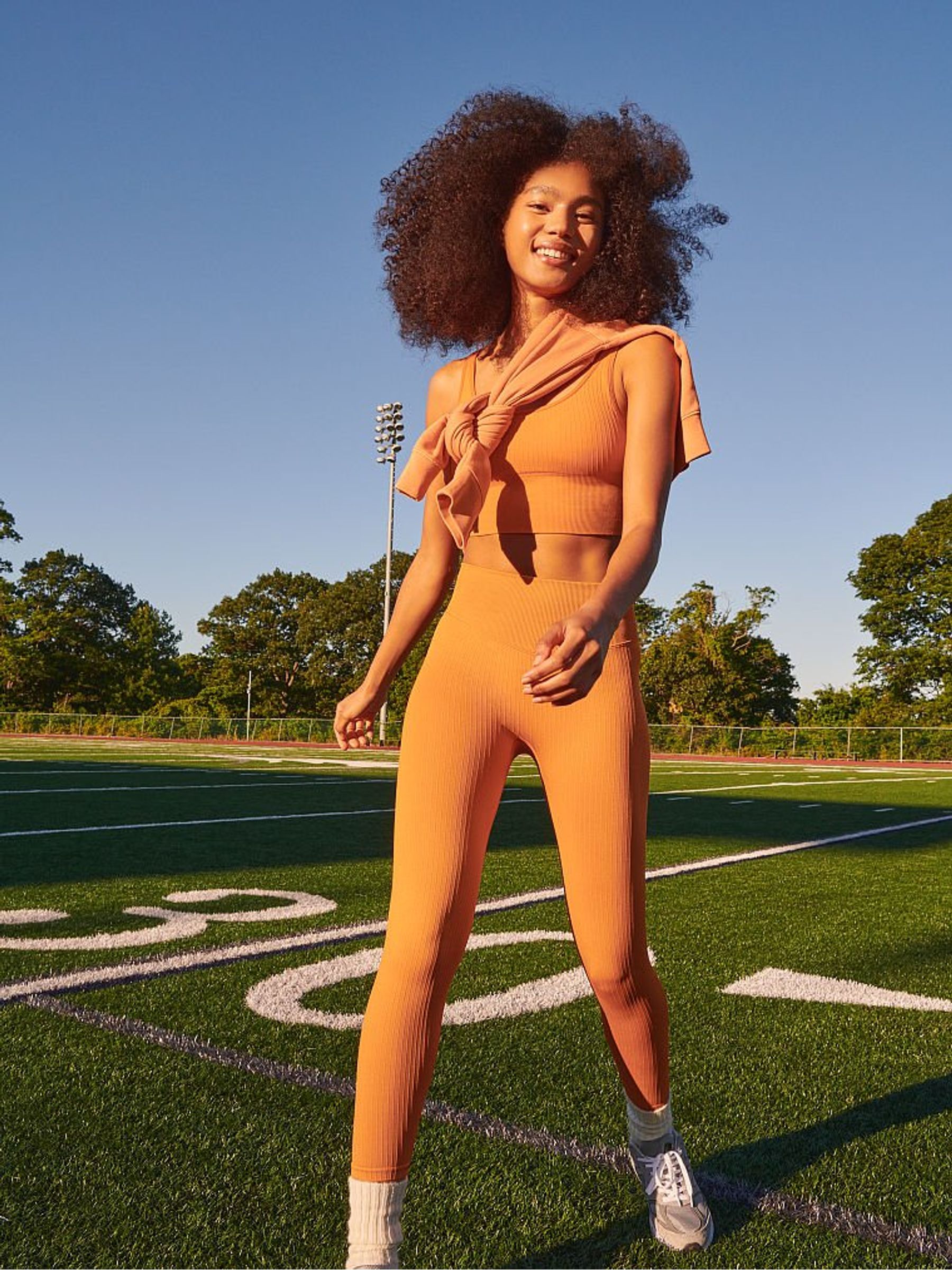 Orange Desert Sun Seamless High Waist Workout Tight in / Length - Image 1 of 1