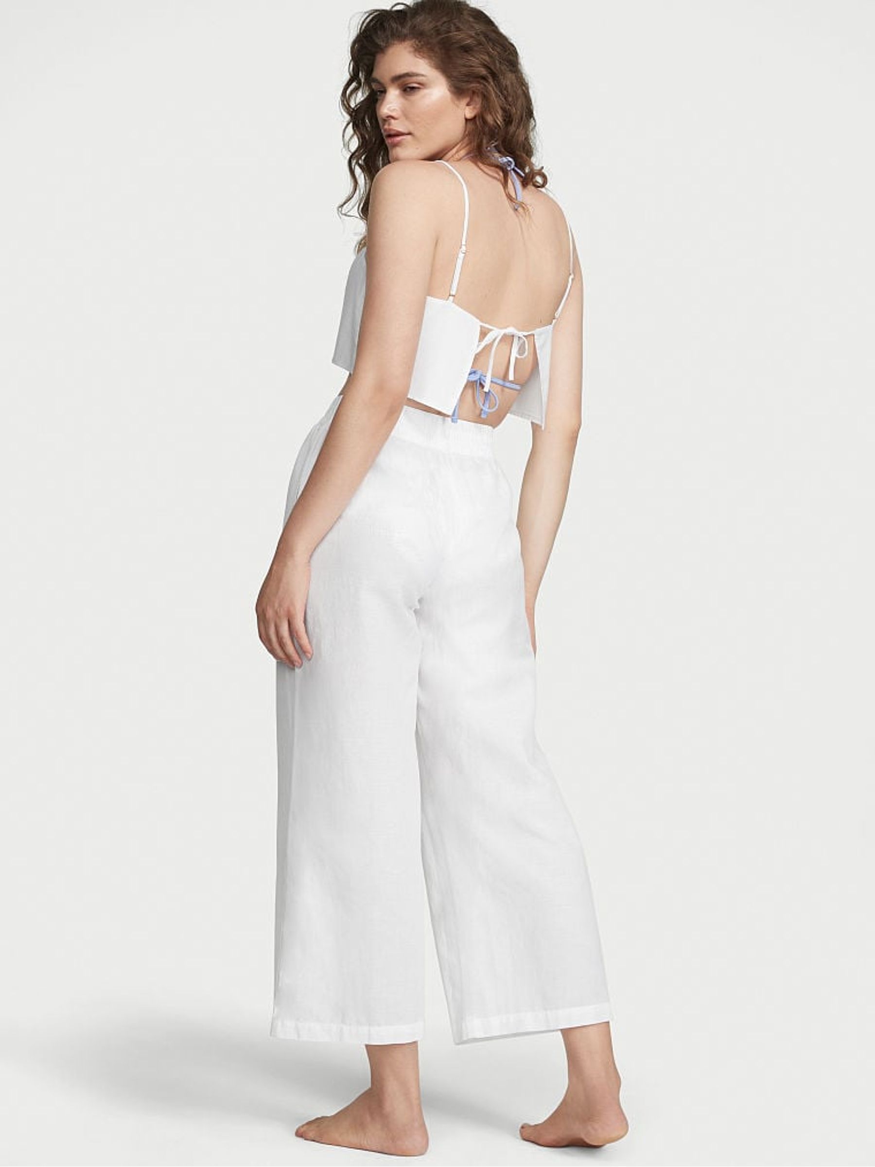 White Linen Trousers - Image 2 of 3