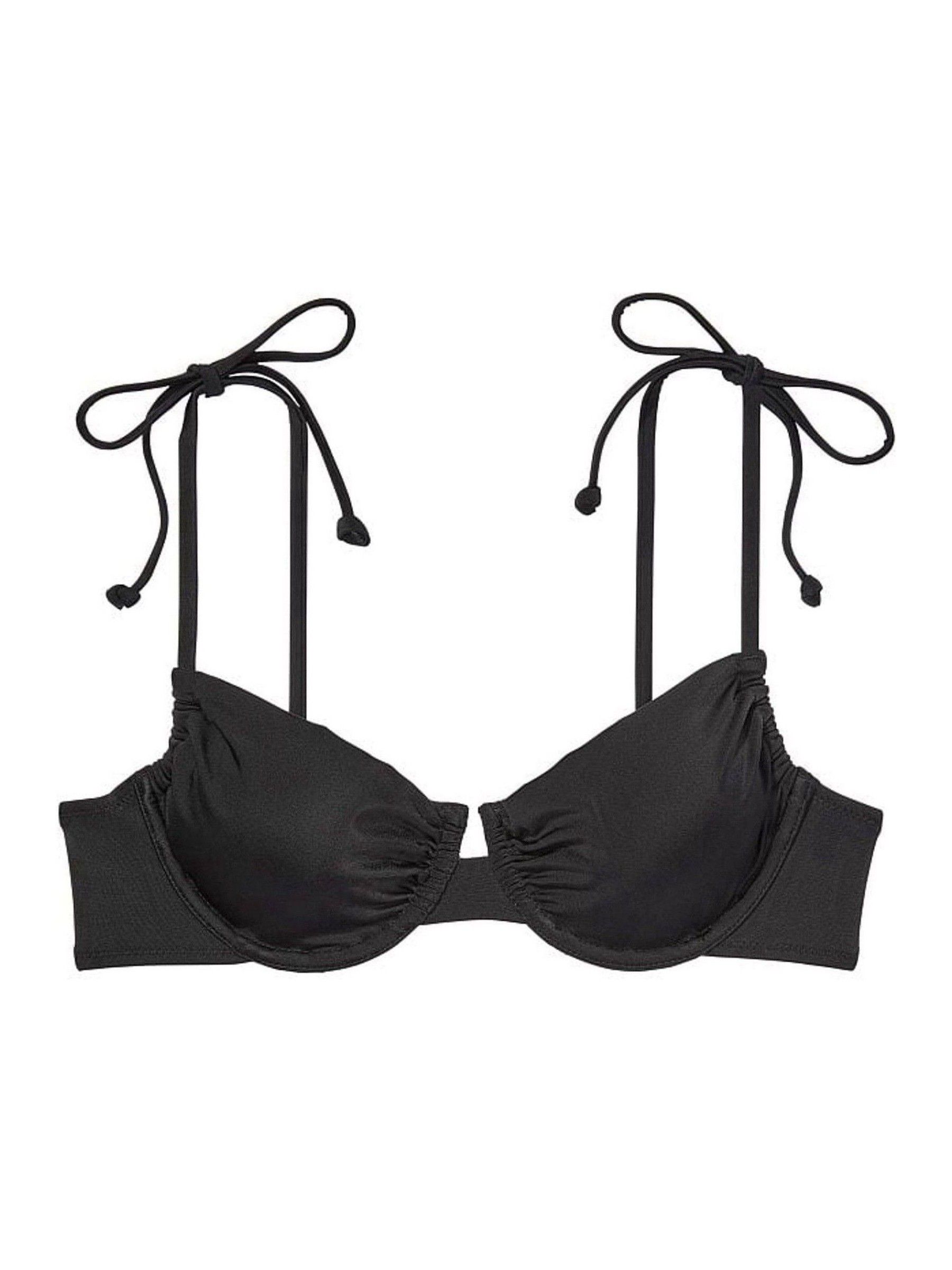 Black Shine Wired Bikini Top - Image 4 of 4