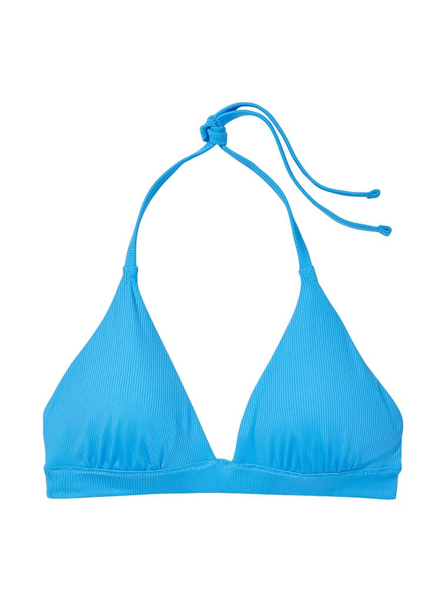 Capri Blue Halter Swim Bikini Top - Image 3 of 4