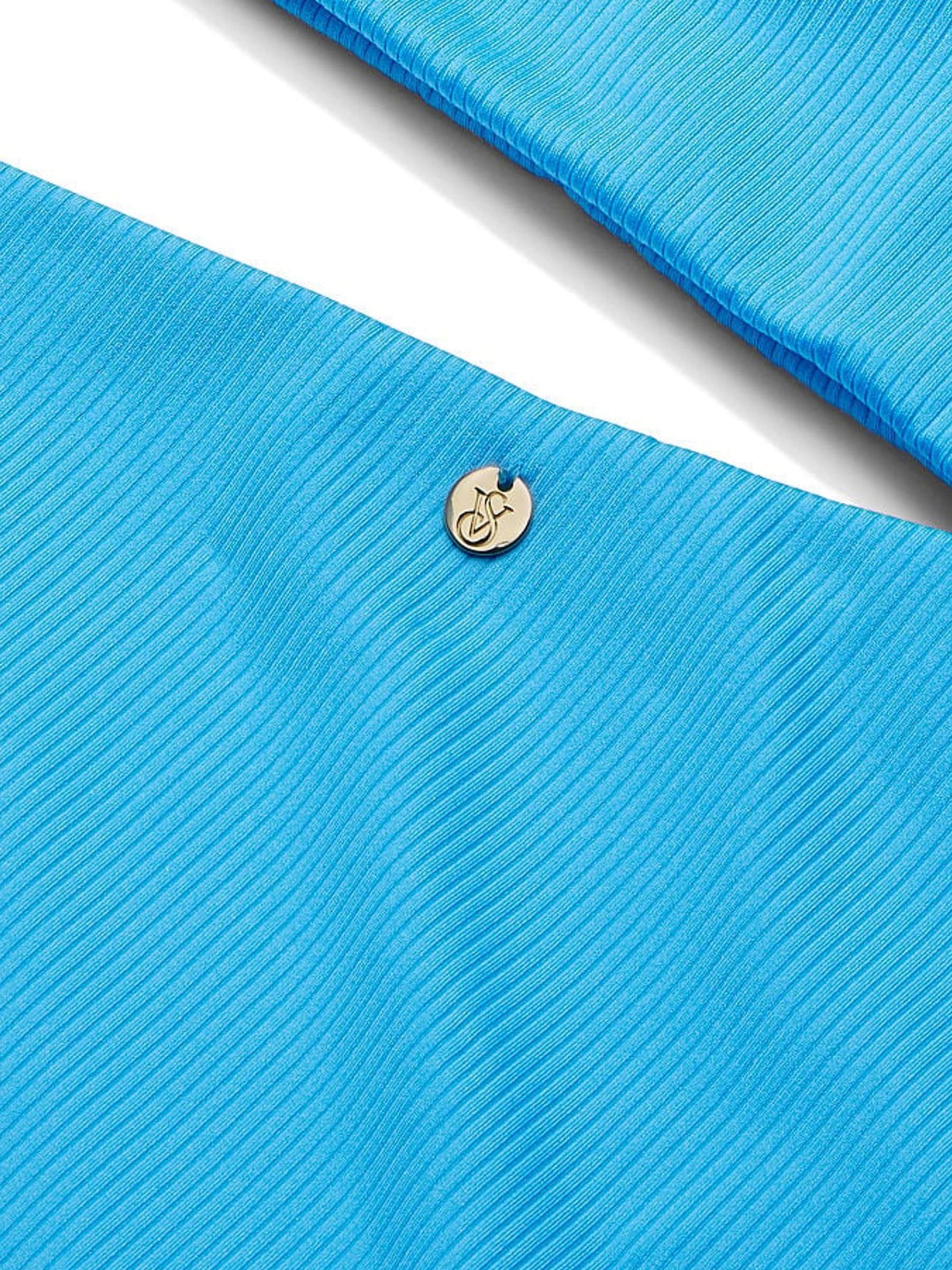Capri Blue One Shoulder Swimsuit - Image 4 of 4