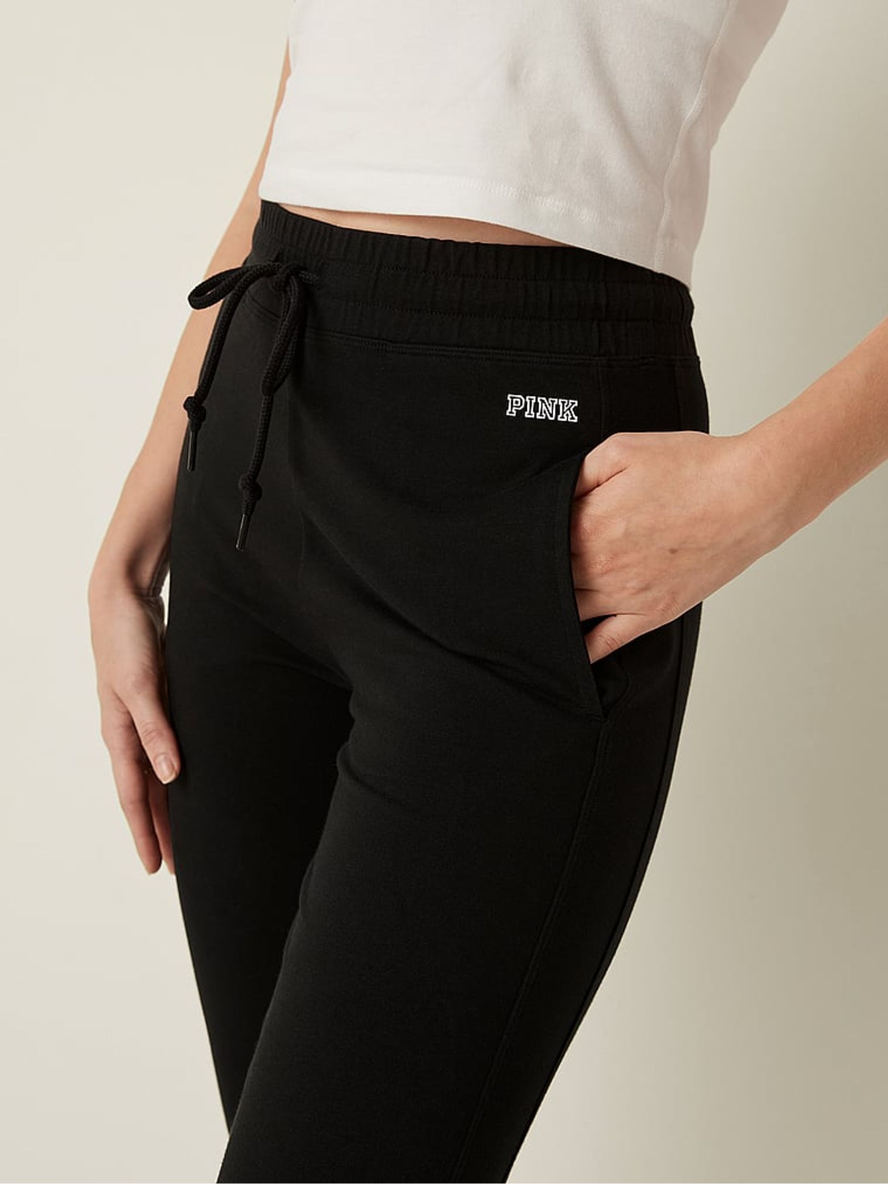 Pure Black Fleece Full Length Jogger - Image 3 of 3