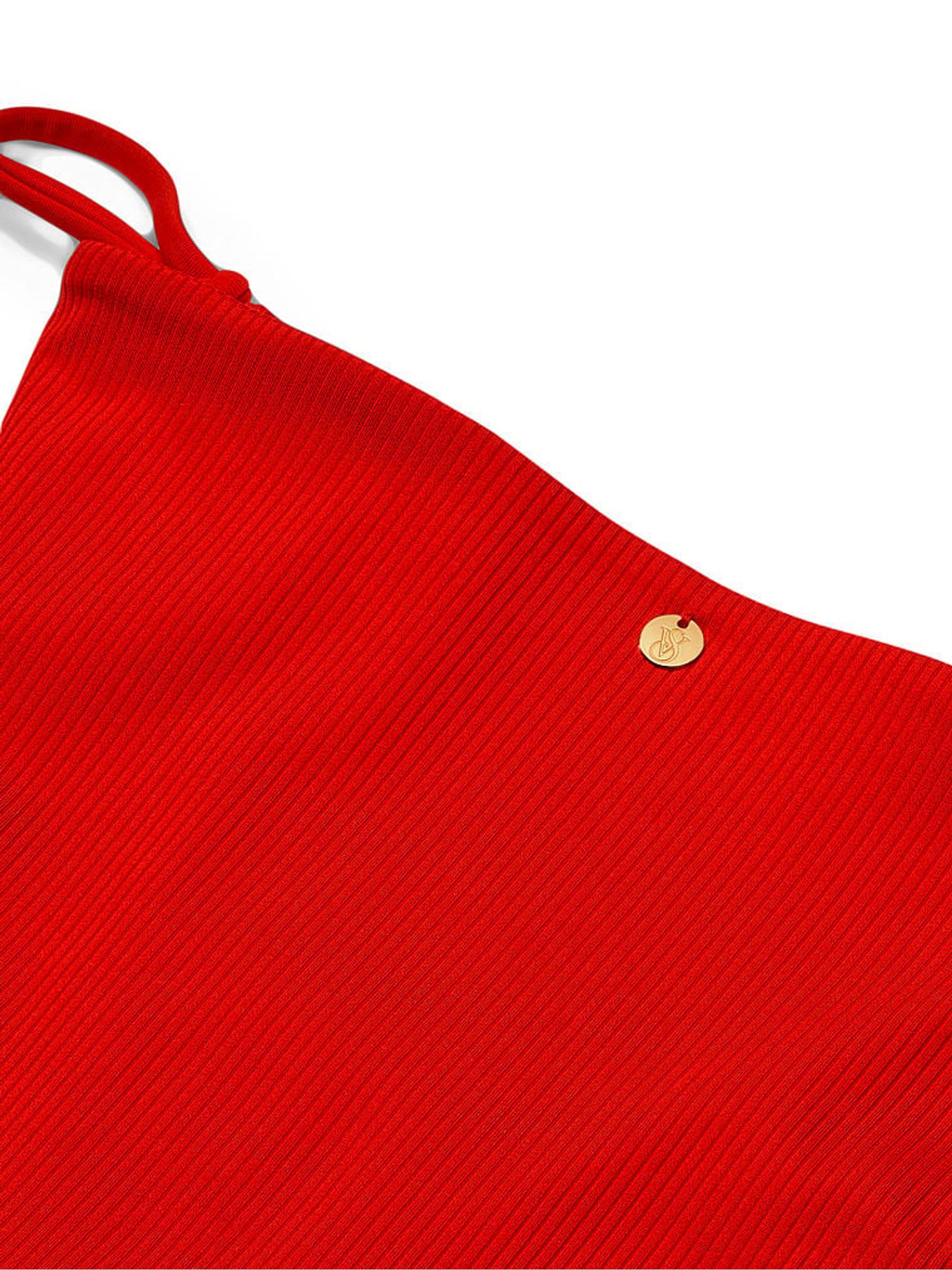 Flame Rib Red Tie Side Bikini Bottom - Image 4 of 4