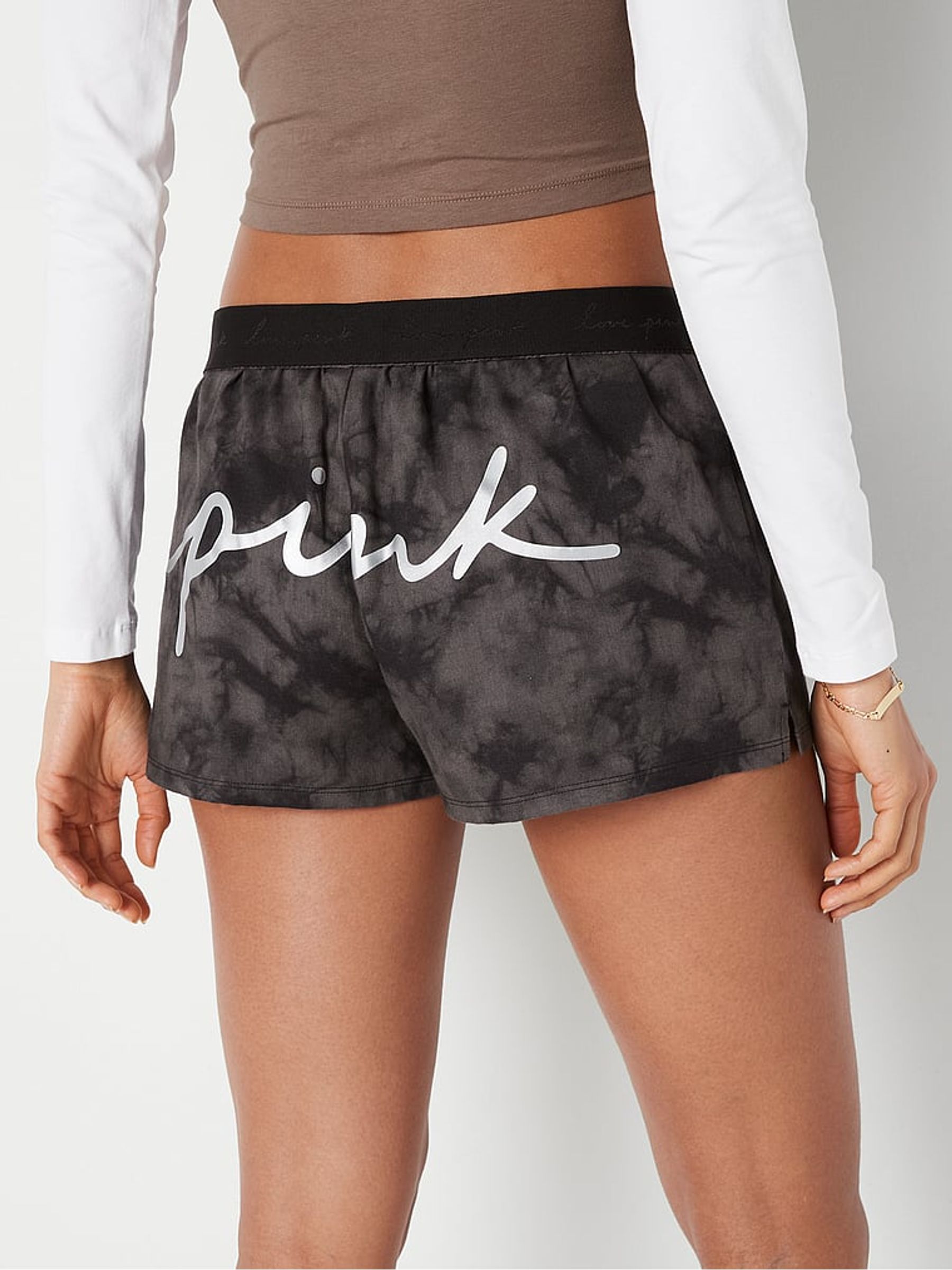 Dark Charcoal Grey Flannel Pyjama Short - Image 2 of 2