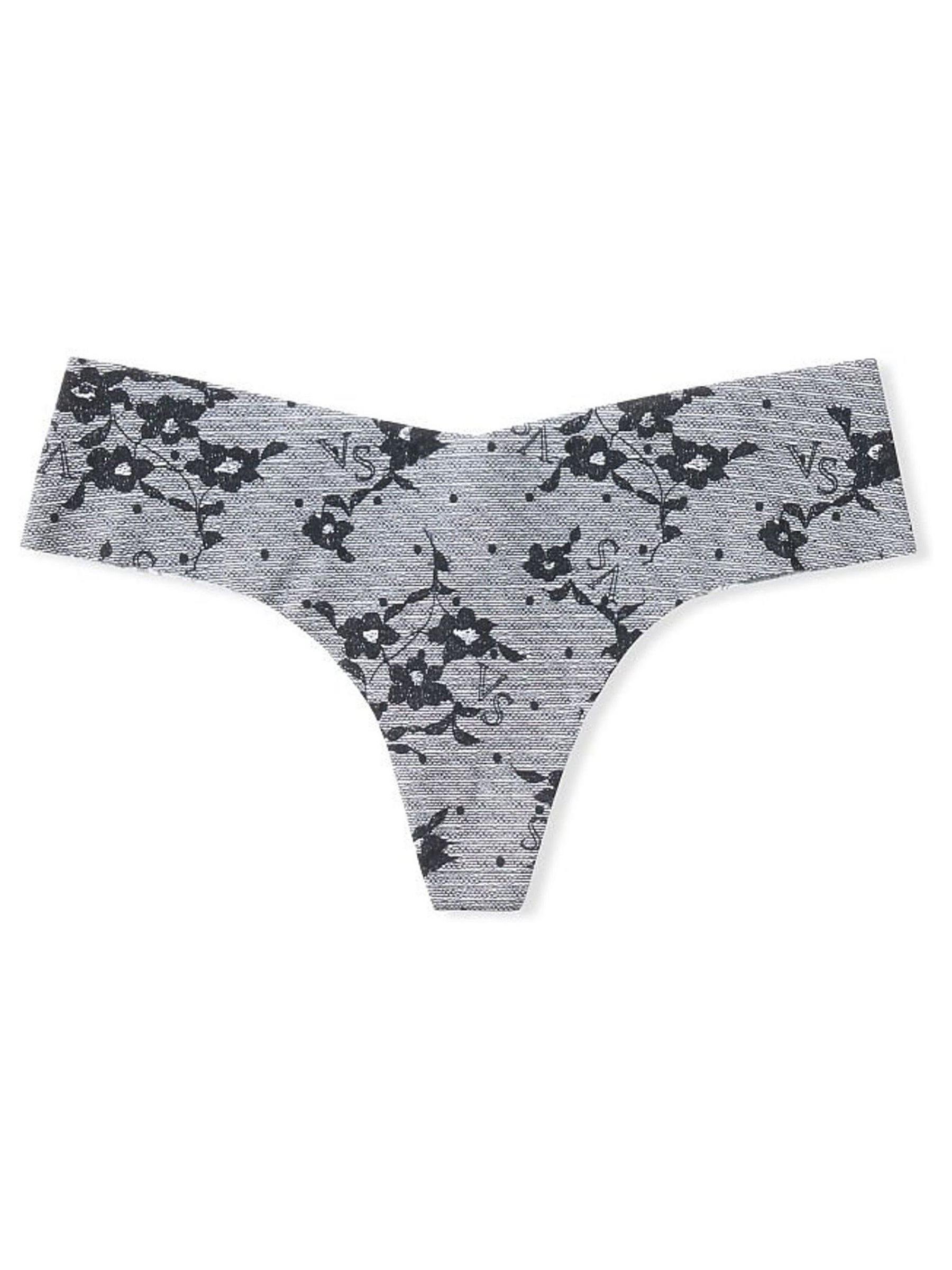 Black Lace Smooth No Show Thong Panty - Image 3 of 3
