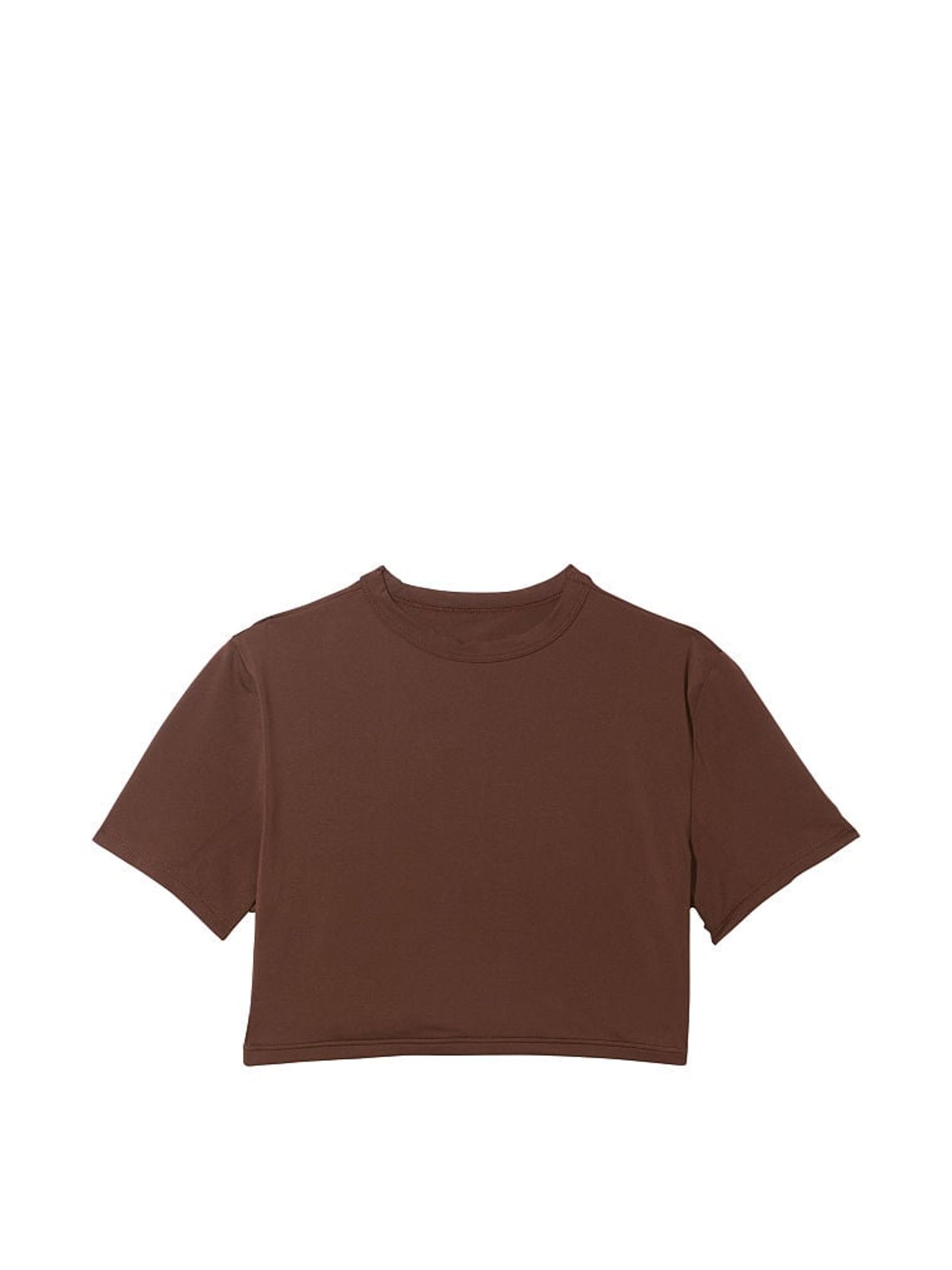 Dark Brown Soft Stretch Cropped T-Shirt - Image 3 of 3
