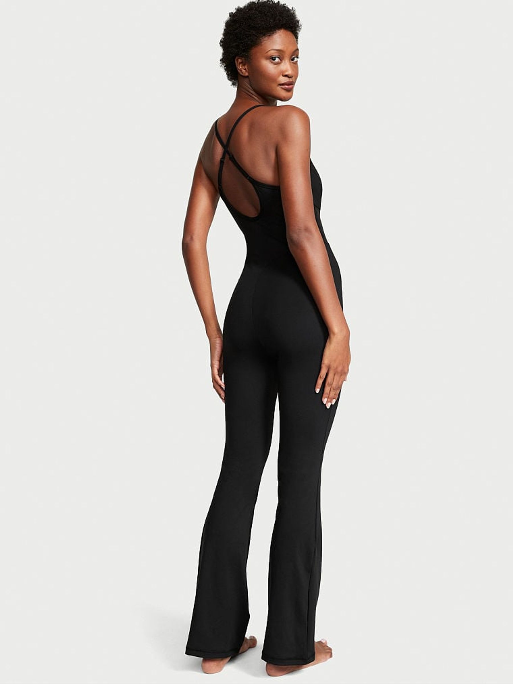 Black Cloud Flared Jumpsuit - Image 2 of 3