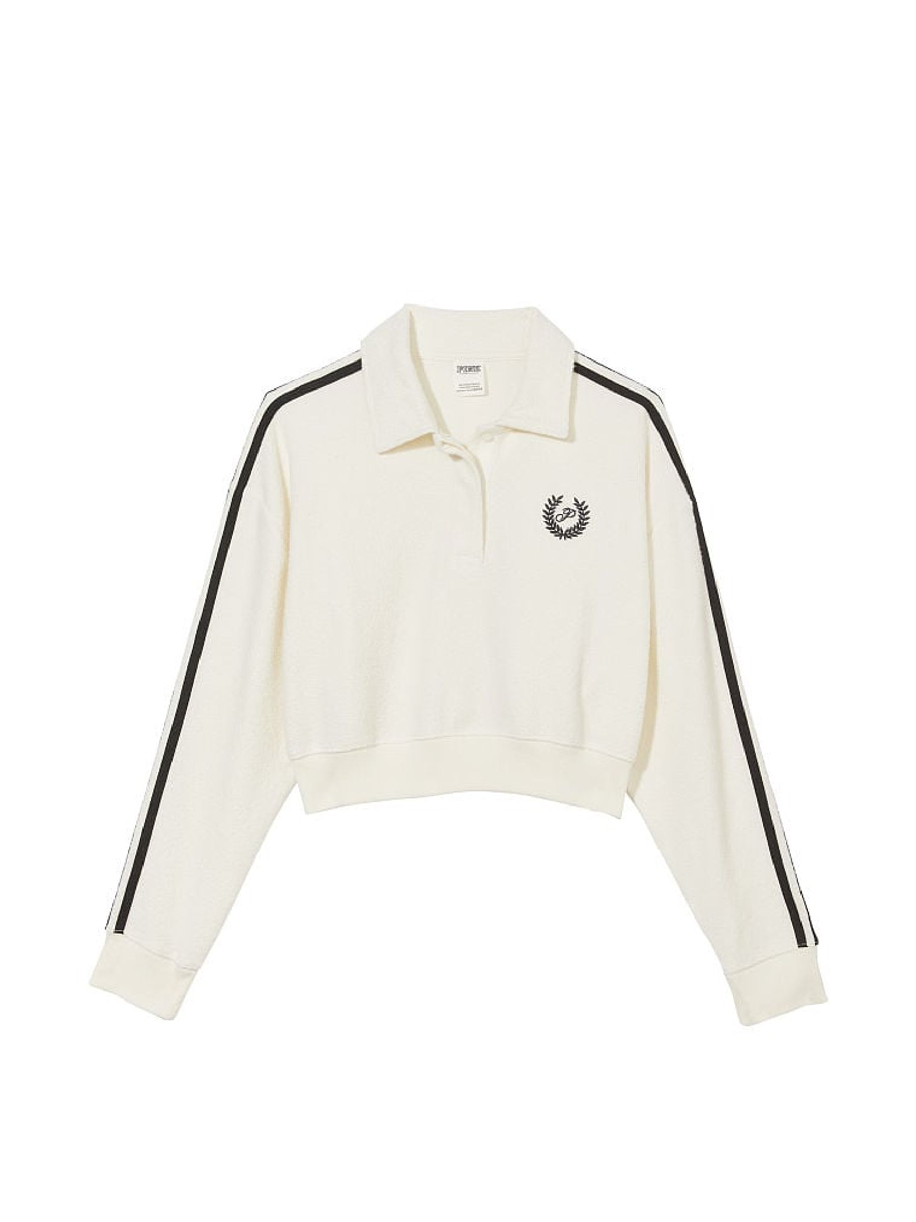 Creamer Beige Reverse Fleece Polo Sweatshirt - Image 3 of 4