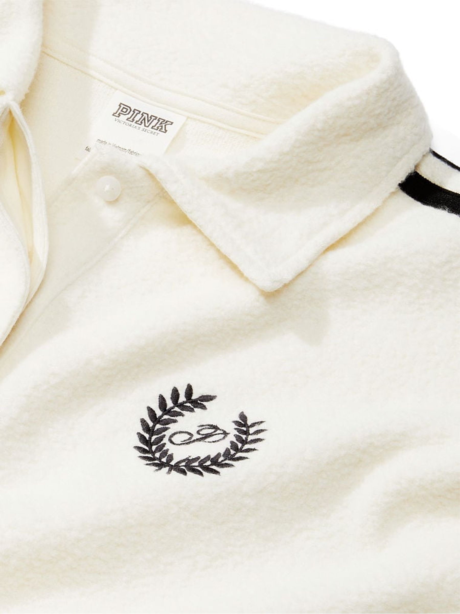 Creamer Beige Reverse Fleece Polo Sweatshirt - Image 4 of 4