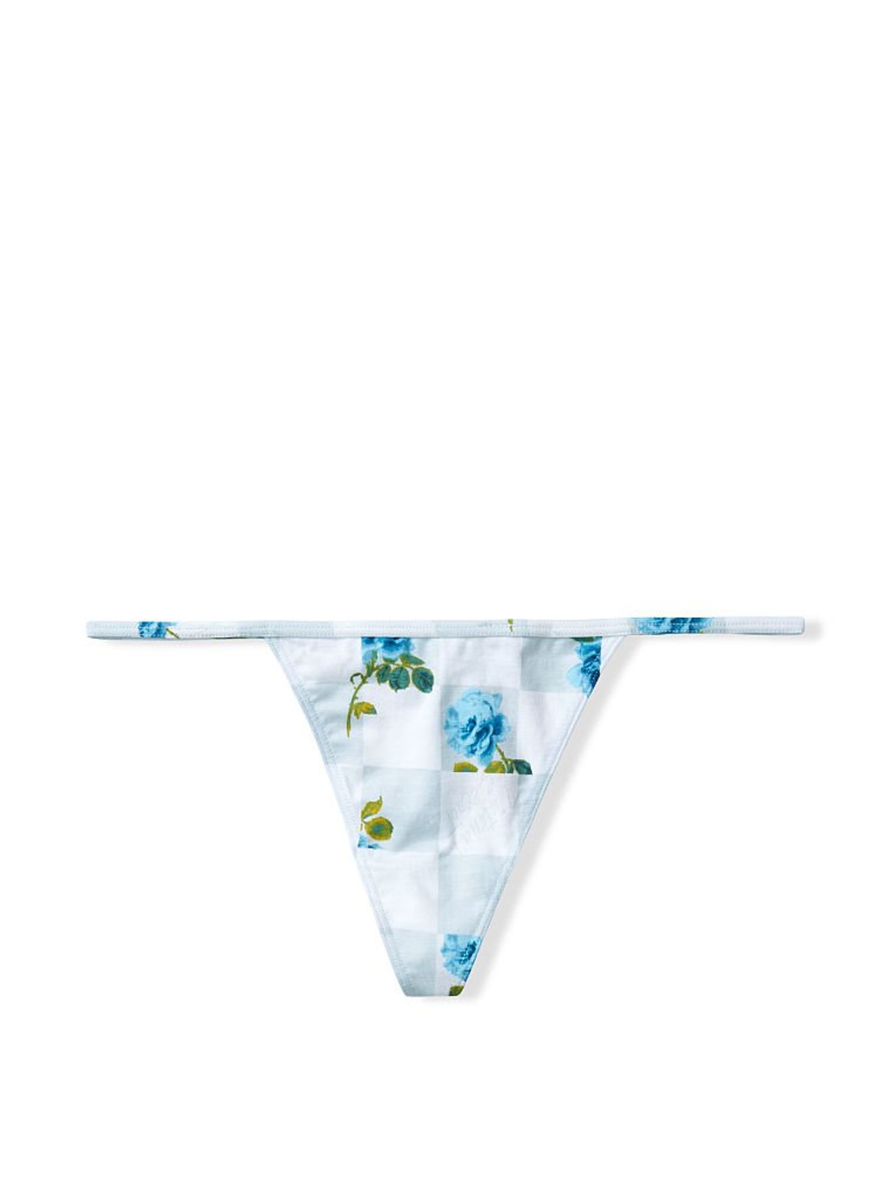 Ballad Blue Floral Invasion Stretch Cotton VString Panty - Image 3 of 4