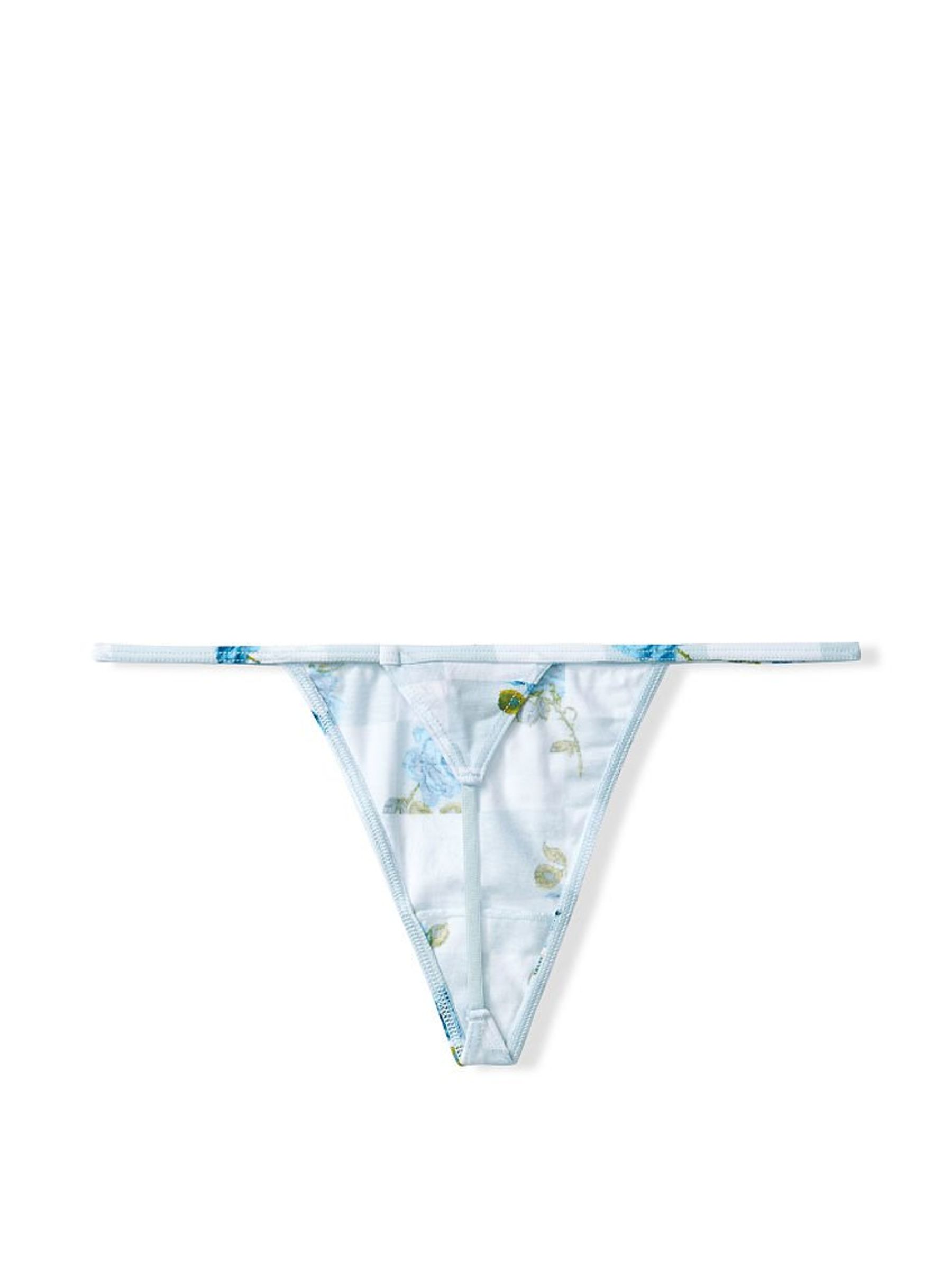 Ballad Blue Floral Invasion Stretch Cotton VString Panty - Image 4 of 4