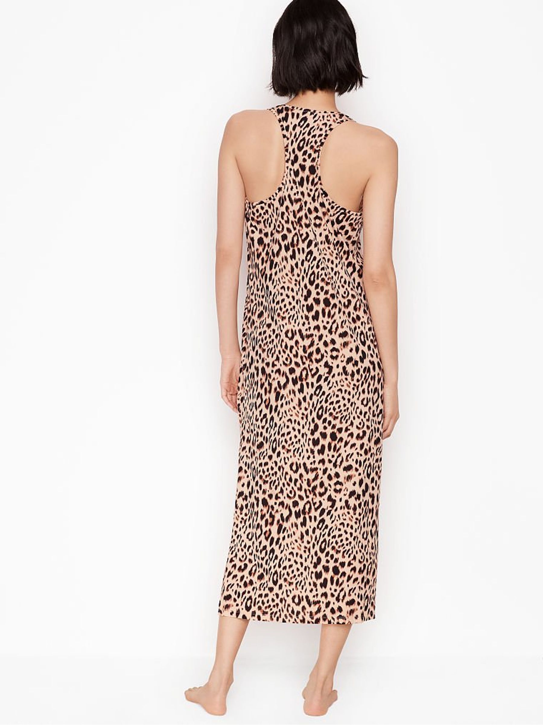 Animal Print Pima Cotton Tank Maxi Nightie - Image 2 of 2