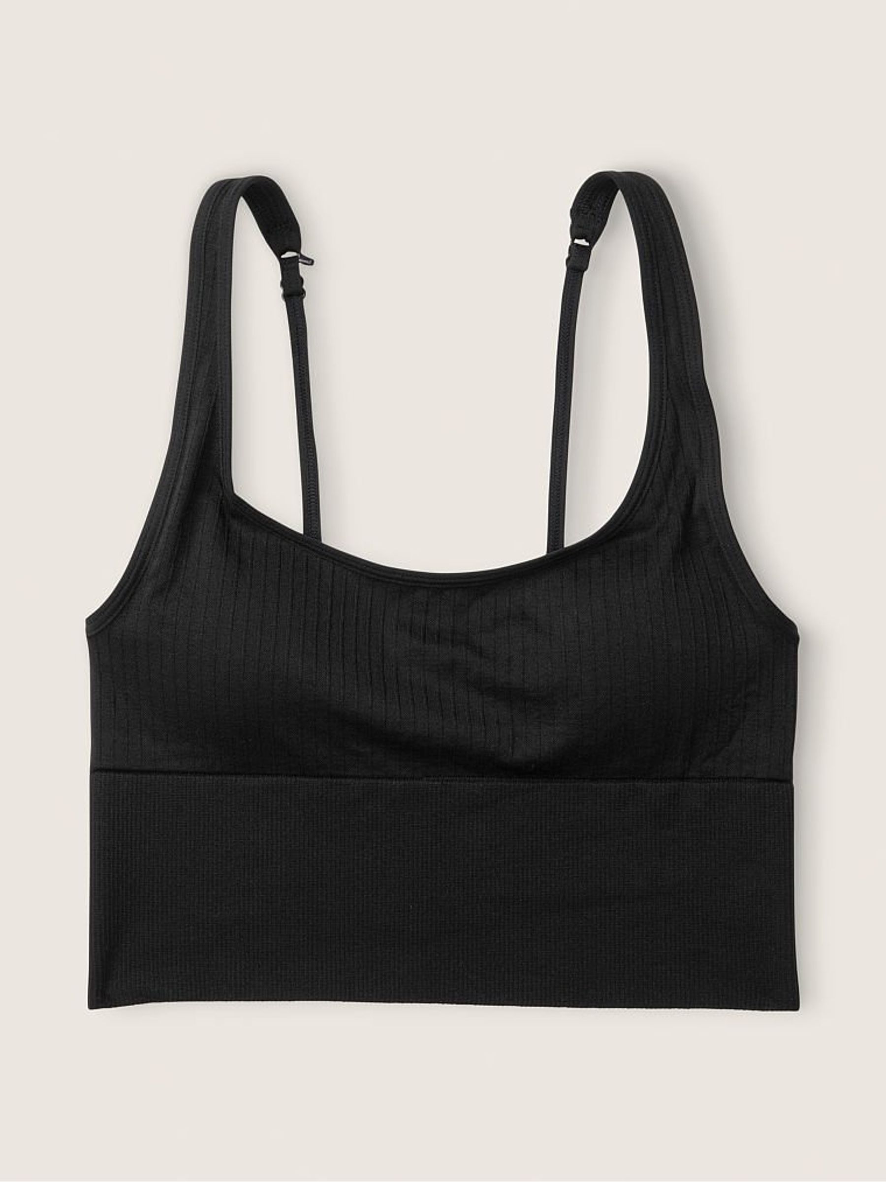 Black Seamless Lightly Lined Low Impact Sports Bra - Image 1 of 2