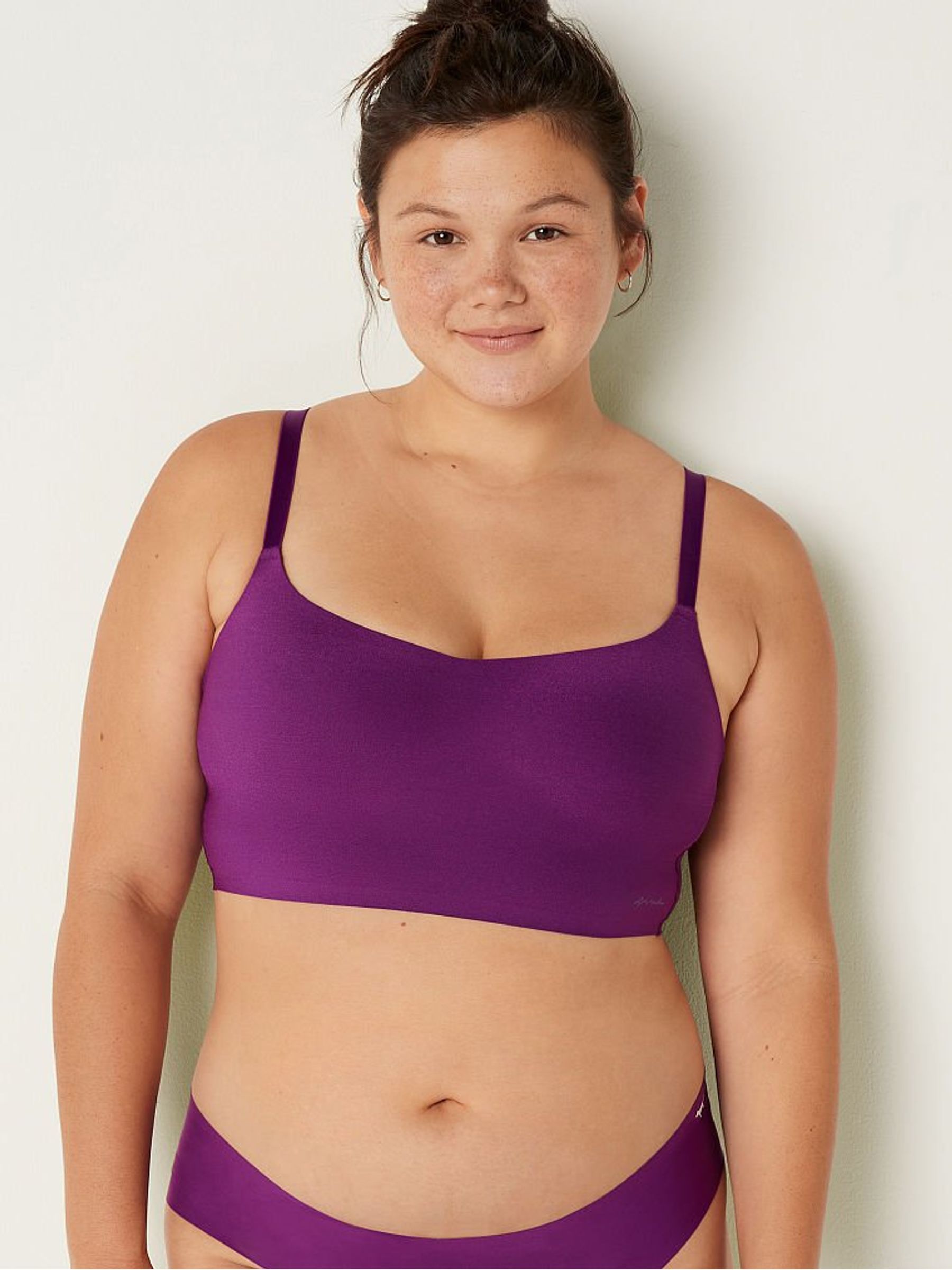 Virtual Violet Purple Smooth Lightly Lined Bralette - Image 1 of 4