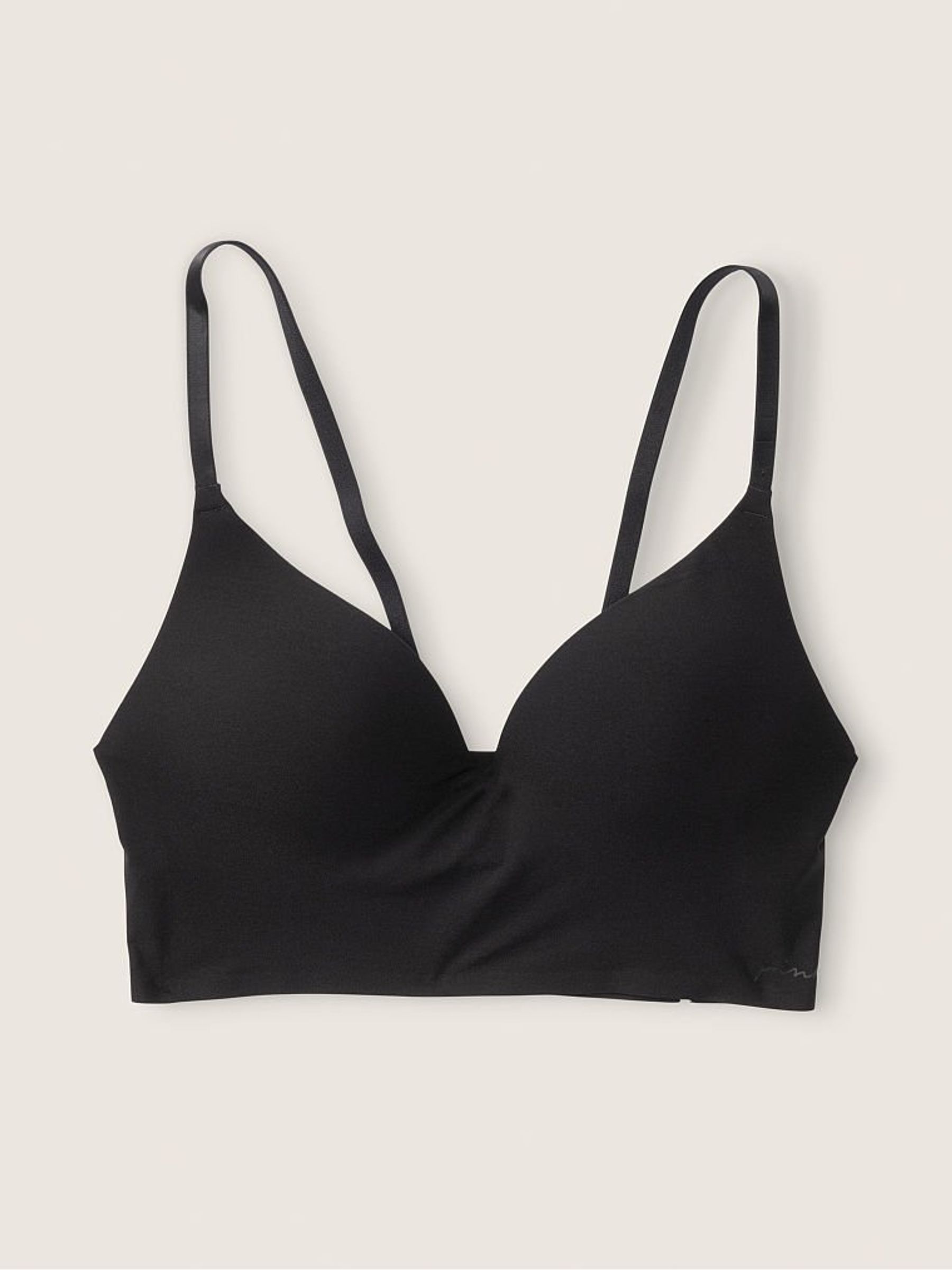 Pure Black Smooth Non Wired Push Up Bralette - Image 1 of 1